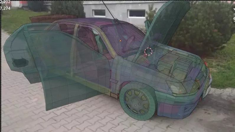 3D LOW POLY development handmade CAR by Ing Karl ArtStudio Low-poly 3D model_5