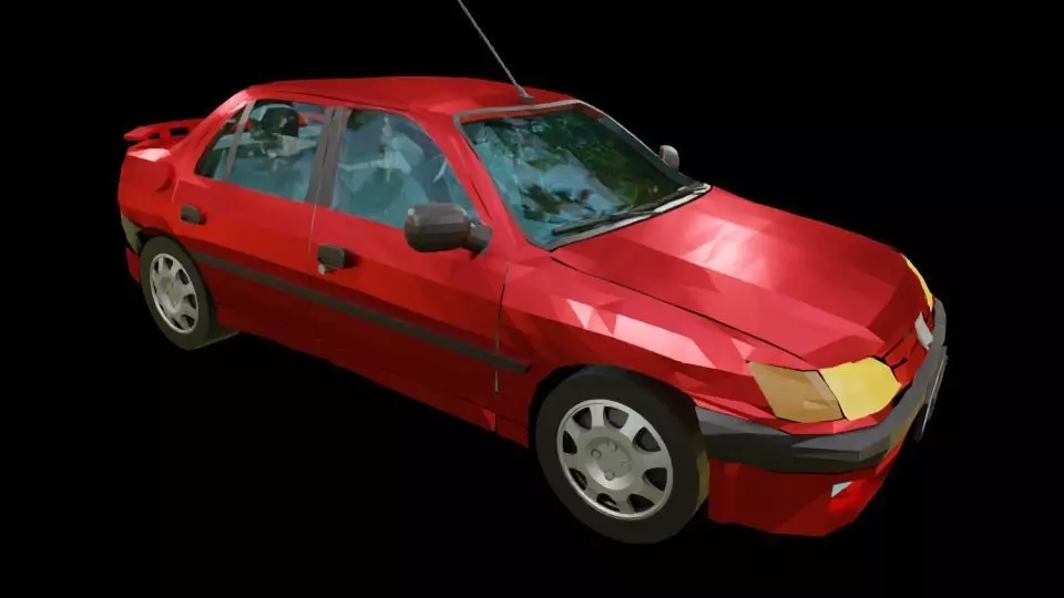 3D LOW POLY development handmade CAR by Ing Karl ArtStudio Low-poly 3D model_0