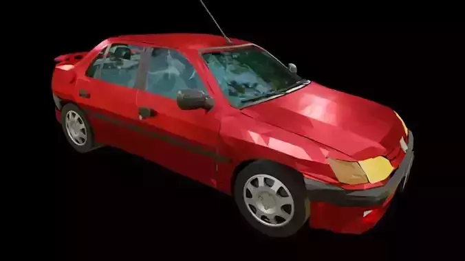 3D LOW POLY development handmade CAR by Ing Karl ArtStudio 