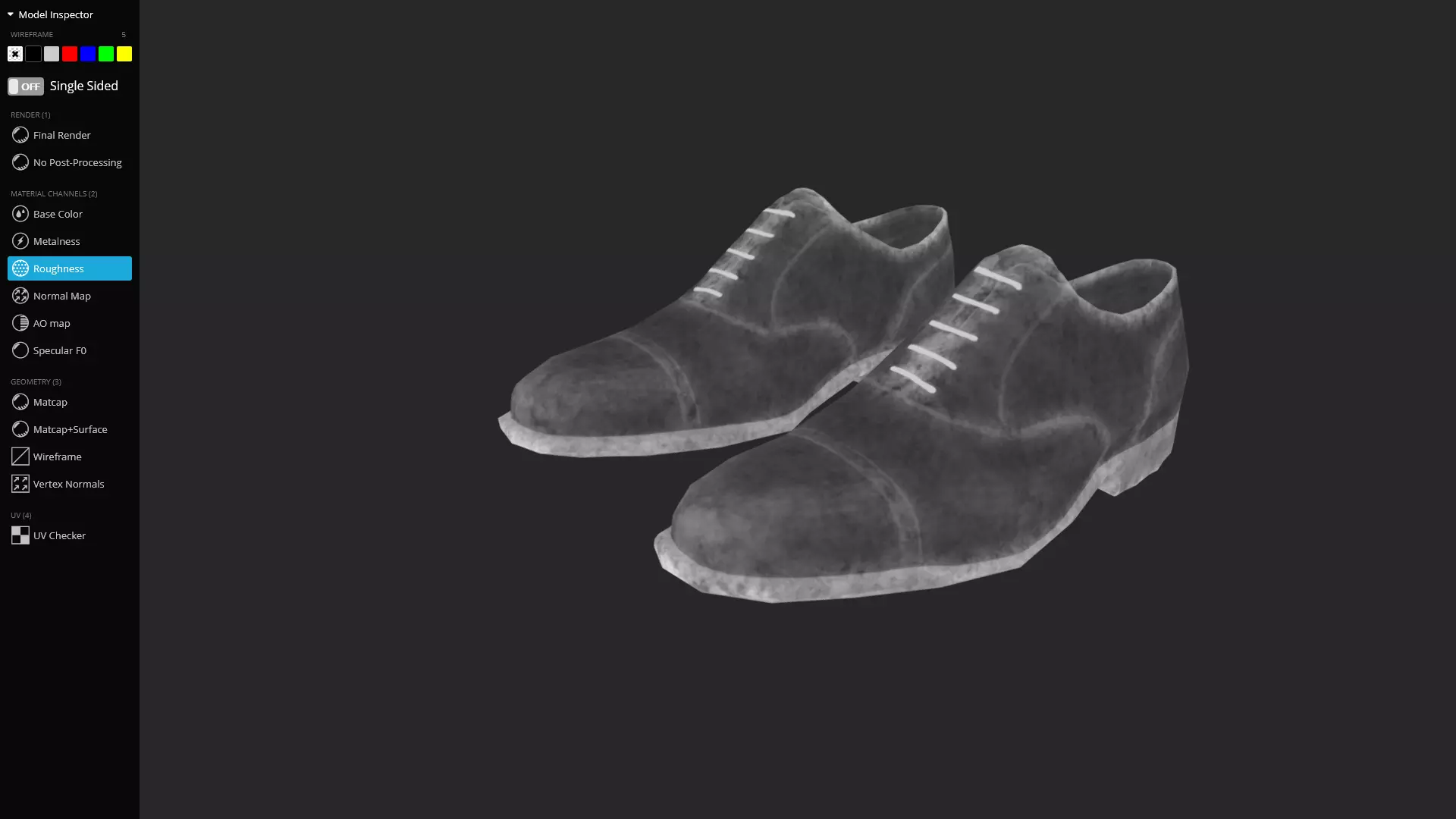 Classic Brown Oxford Shoes Game Ready 3D Model Low-poly 3D model_7