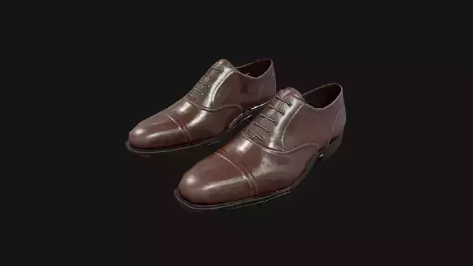 Classic Brown Oxford Shoes Game Ready 3D Model Low-poly 3D model Classic Brown Oxford Shoes Game Ready 3D Model Low-poly 3D model