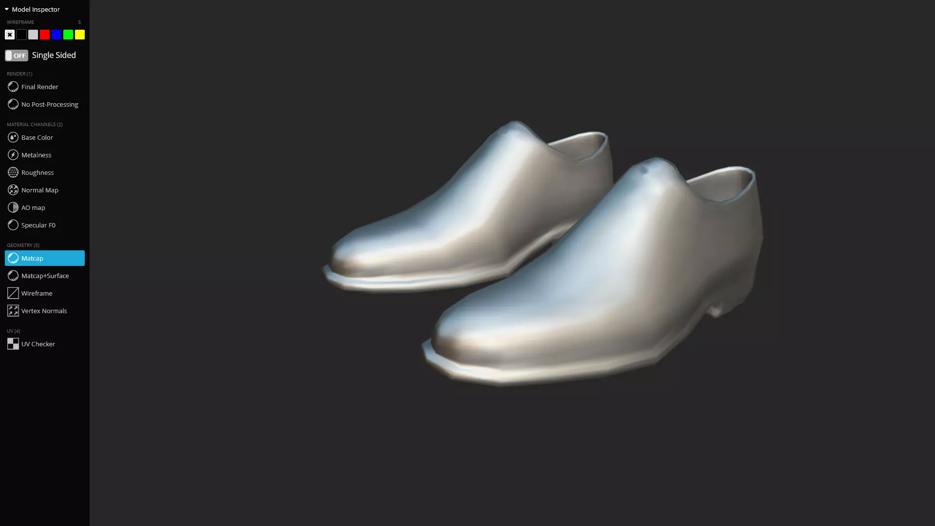 Classic Brown Oxford Shoes Game Ready 3D Model Low-poly 3D model_10