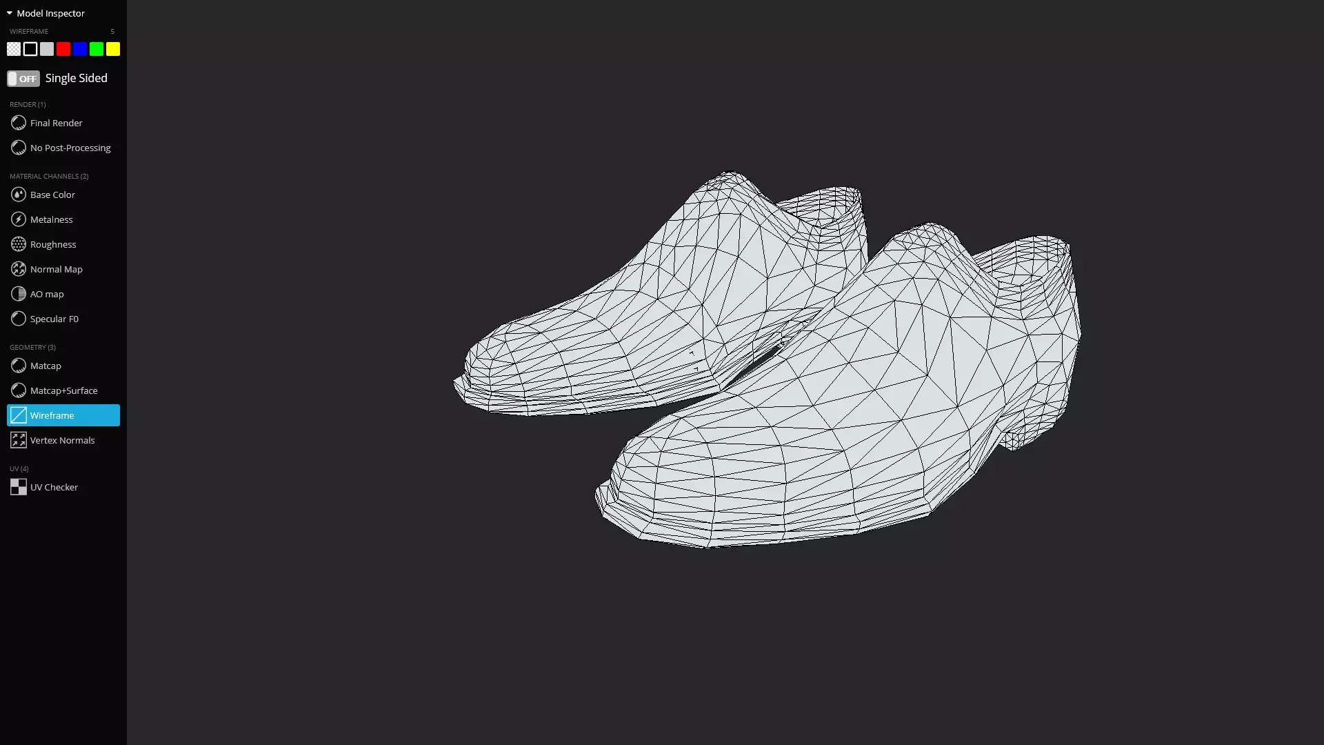 Classic Brown Oxford Shoes Game Ready 3D Model Low-poly 3D model_12