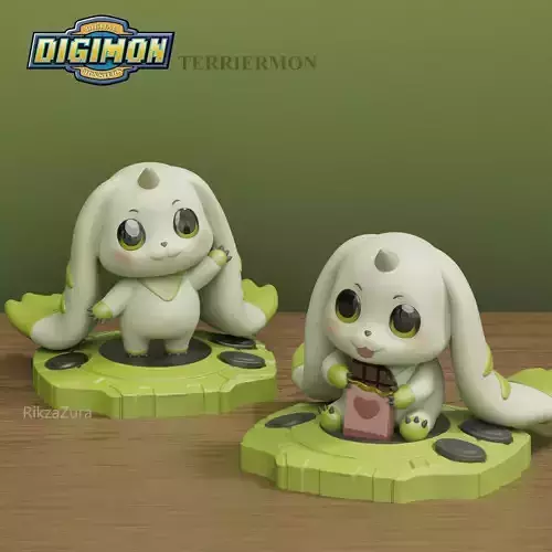 CUTE TERRIERMON CHIBI- DIGIMON - 2 POSES