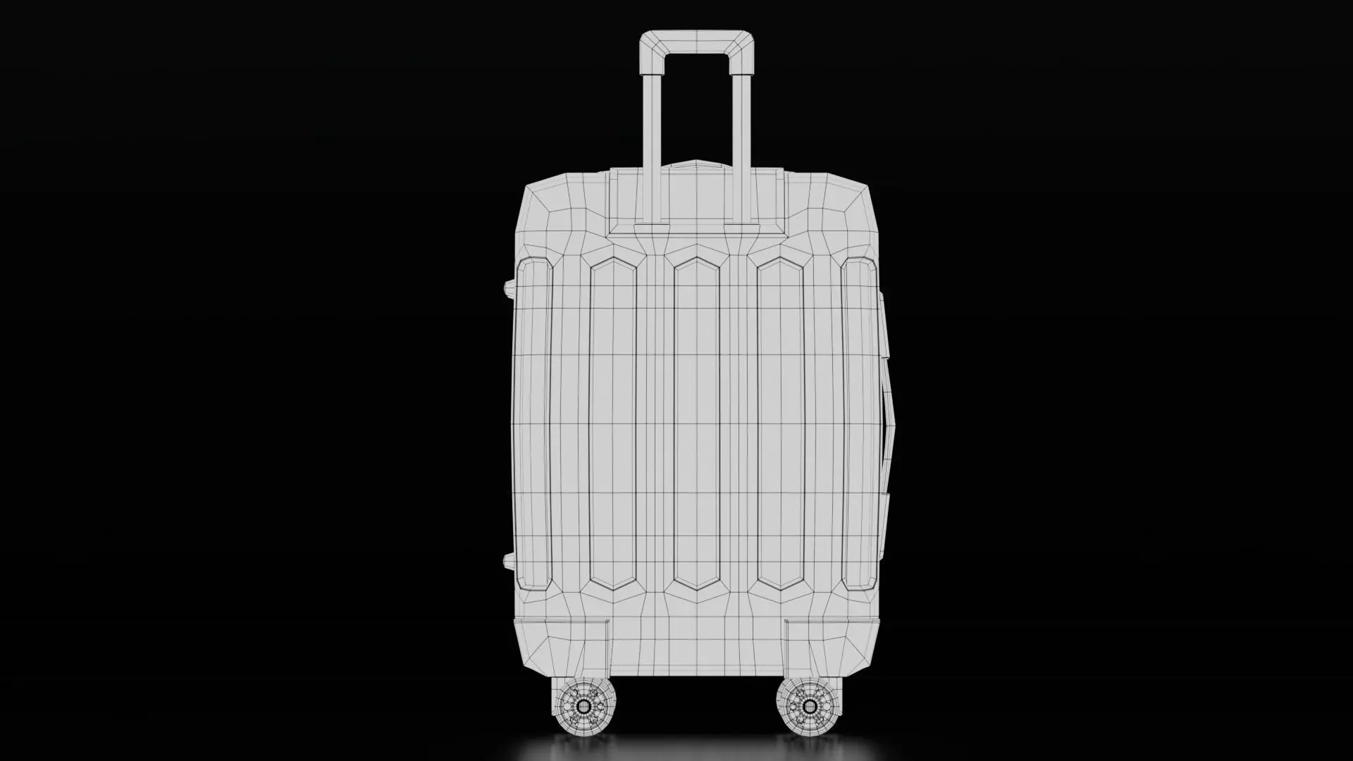 Colorful Luggage Suitcases Low-poly 3D model_11