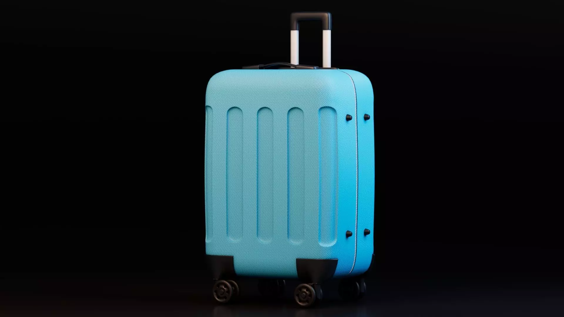 Colorful Luggage Suitcases Low-poly 3D model_5