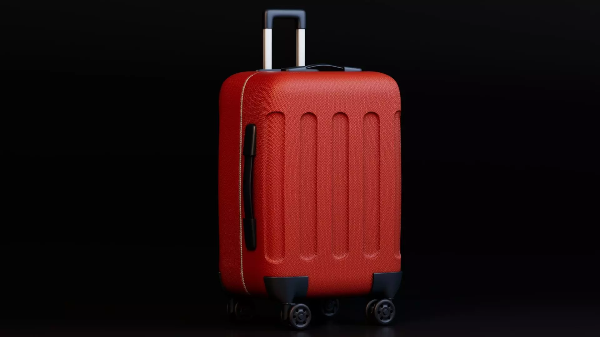 Colorful Luggage Suitcases Low-poly 3D model_7