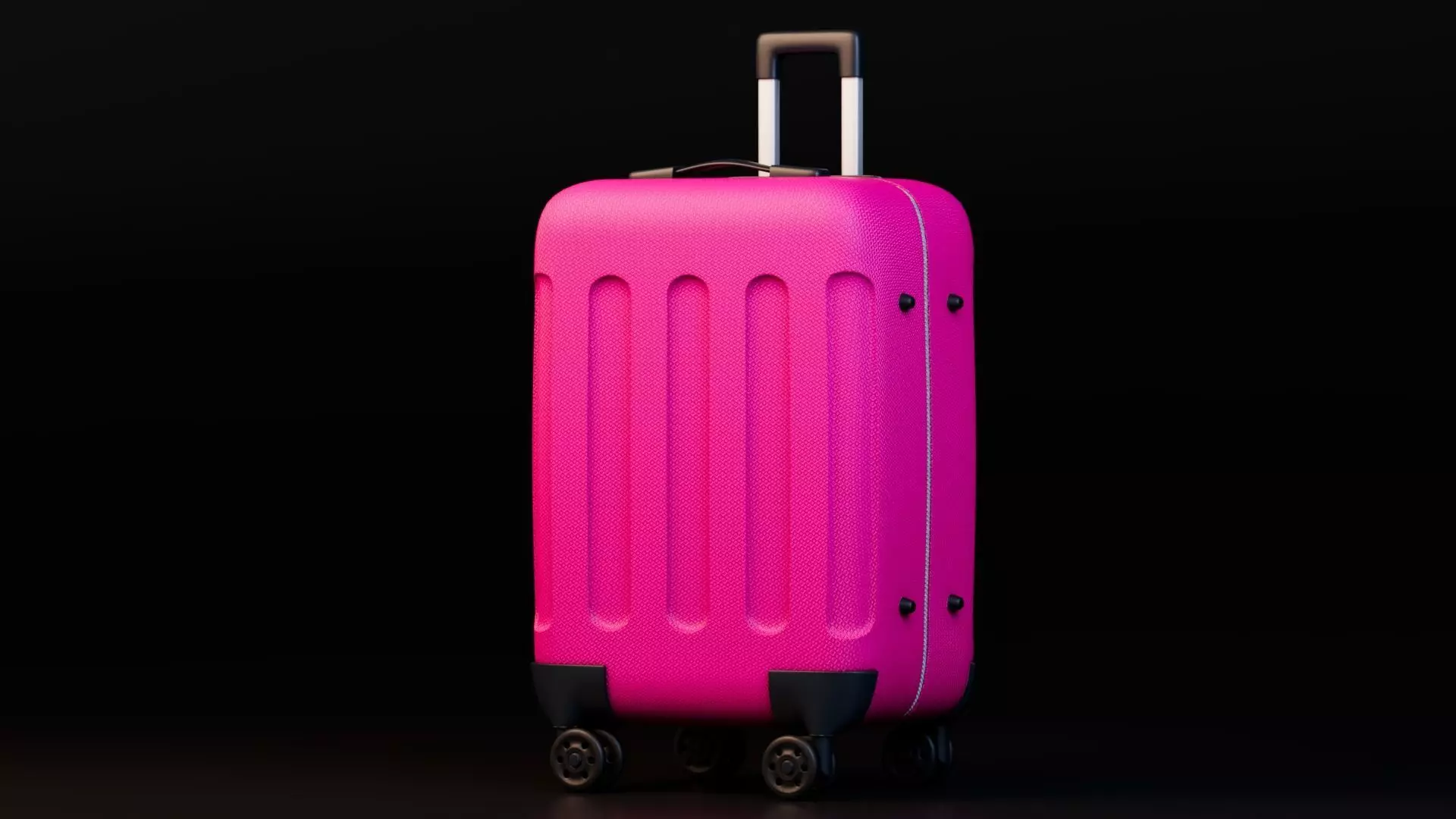 Colorful Luggage Suitcases Low-poly 3D model_4