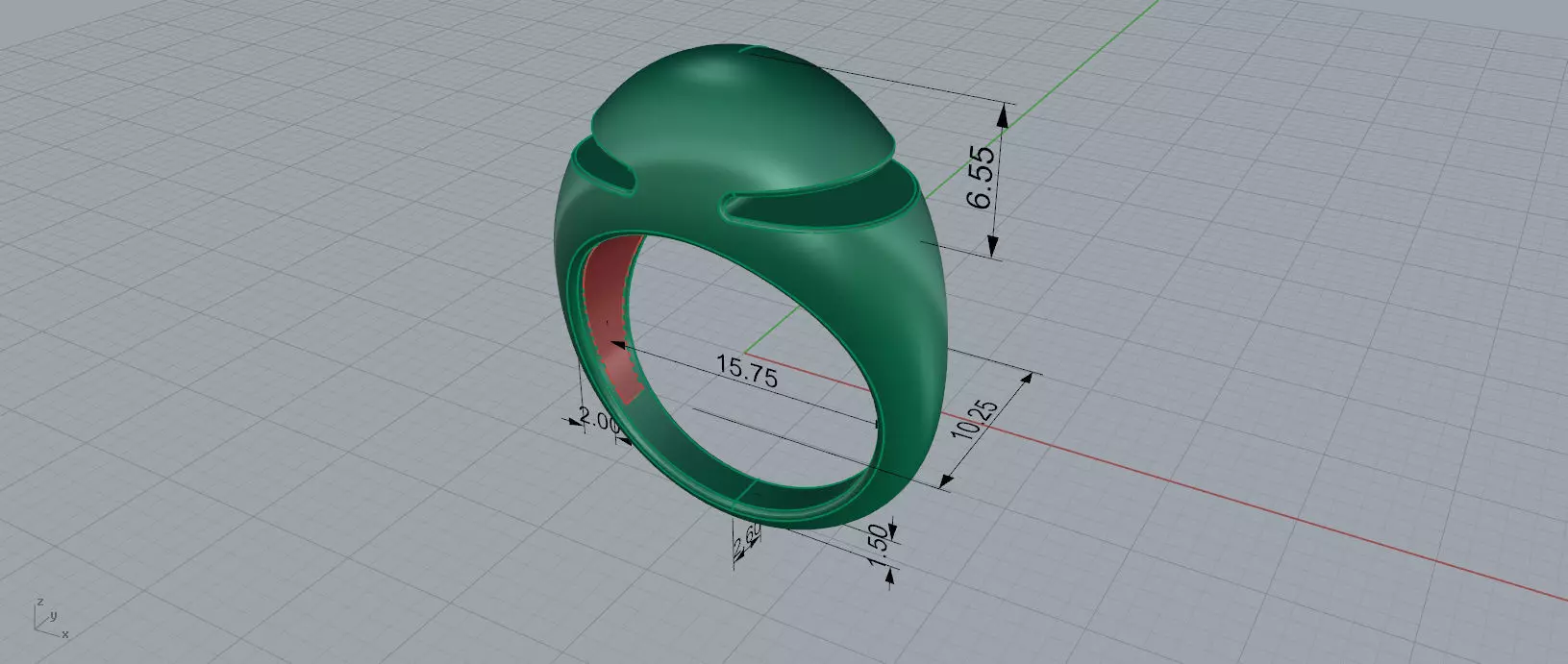 Bulgari Cabochon Ring 3D print model_8
