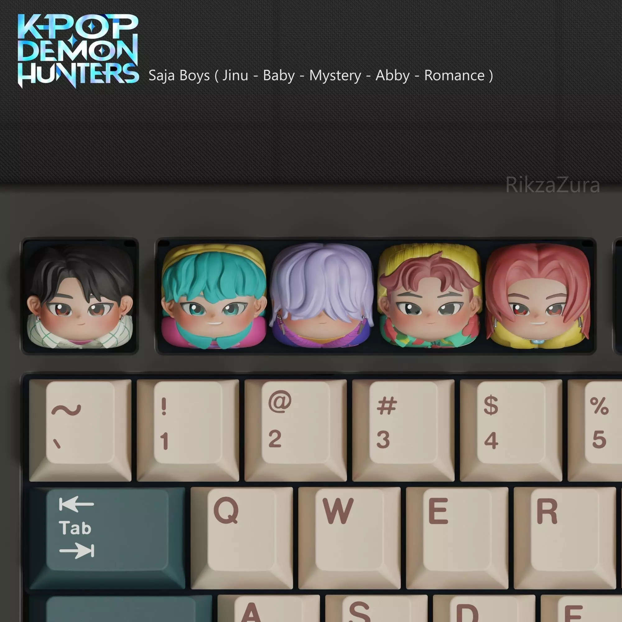 CUTE SAJA BOYS - KPOP DEMON HUNTERS KEYCAPS  3D print model_0