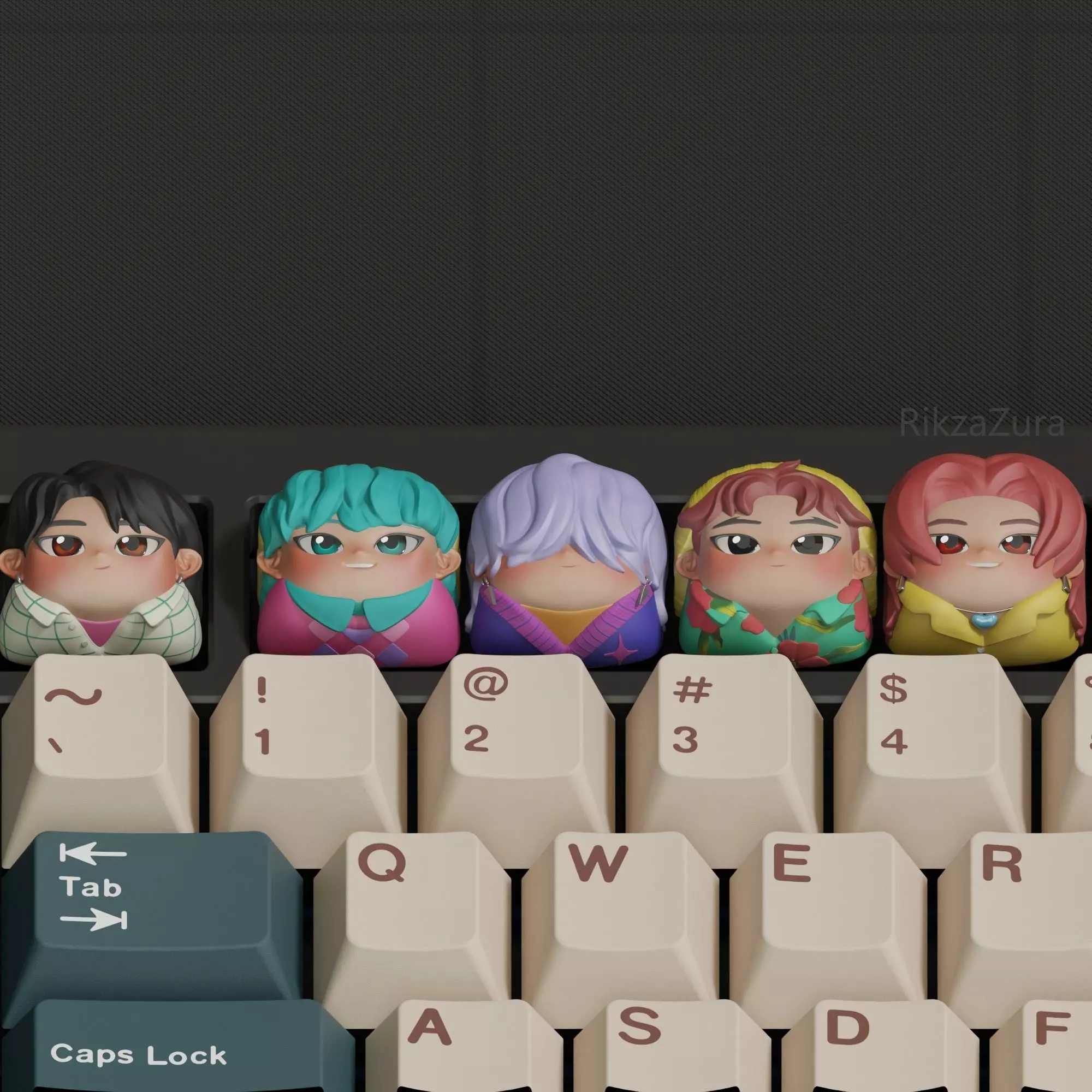 CUTE SAJA BOYS - KPOP DEMON HUNTERS KEYCAPS  3D print model_1