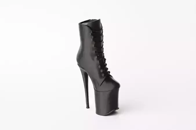 Pole Dance Platform Boot Extreme High Heel Lace-Up Shoe