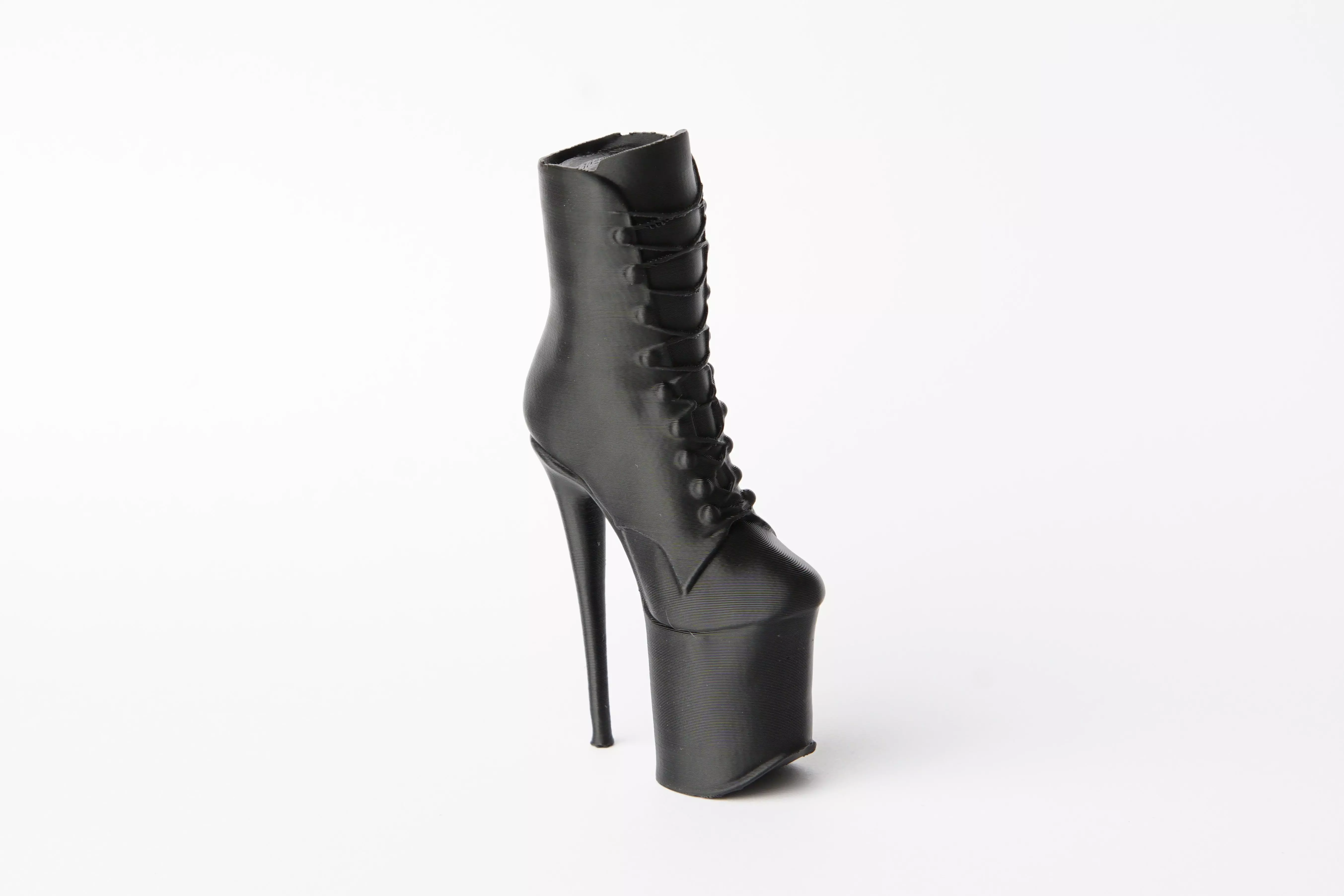 Pole Dance Platform Boot Extreme High Heel Lace-Up Shoe 3D print model_1