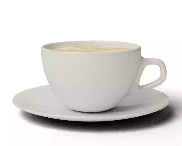 Ceramic Coffee Cup with Coffee Blender - Realistic