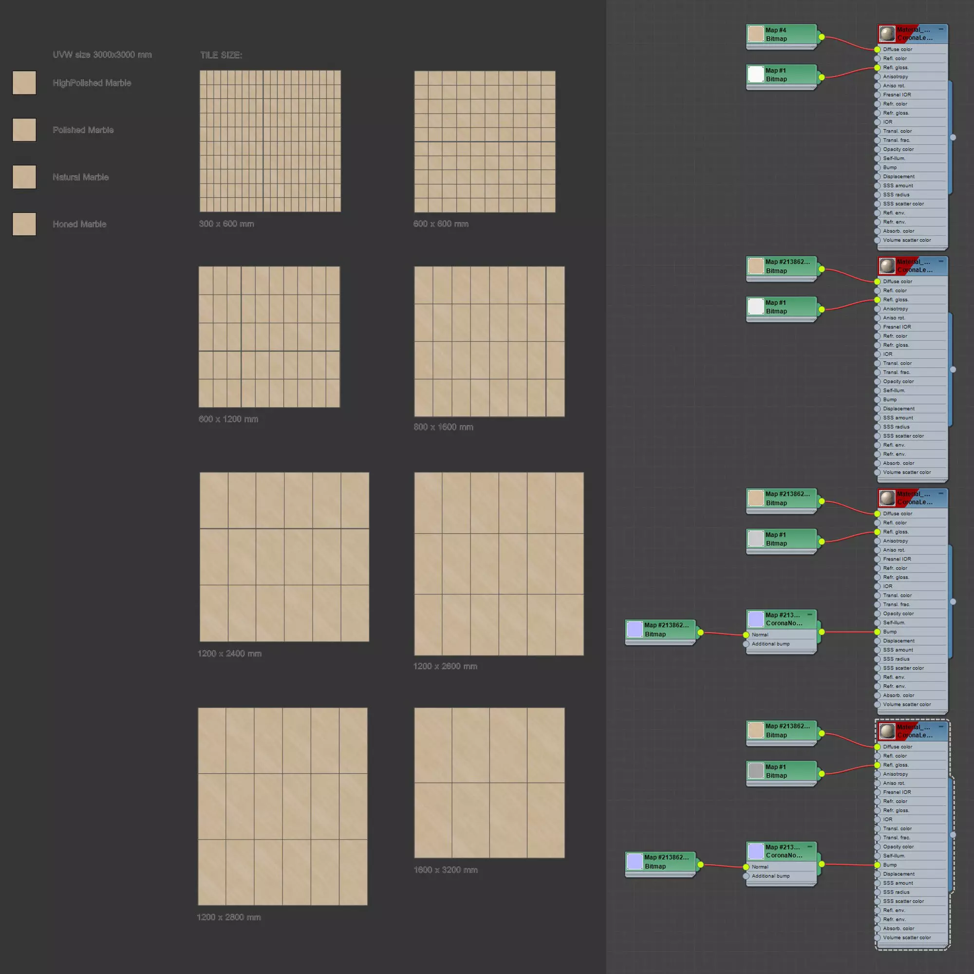 Marble Material and Porcelain Stoneware Tiles - Set 24 Texture_2