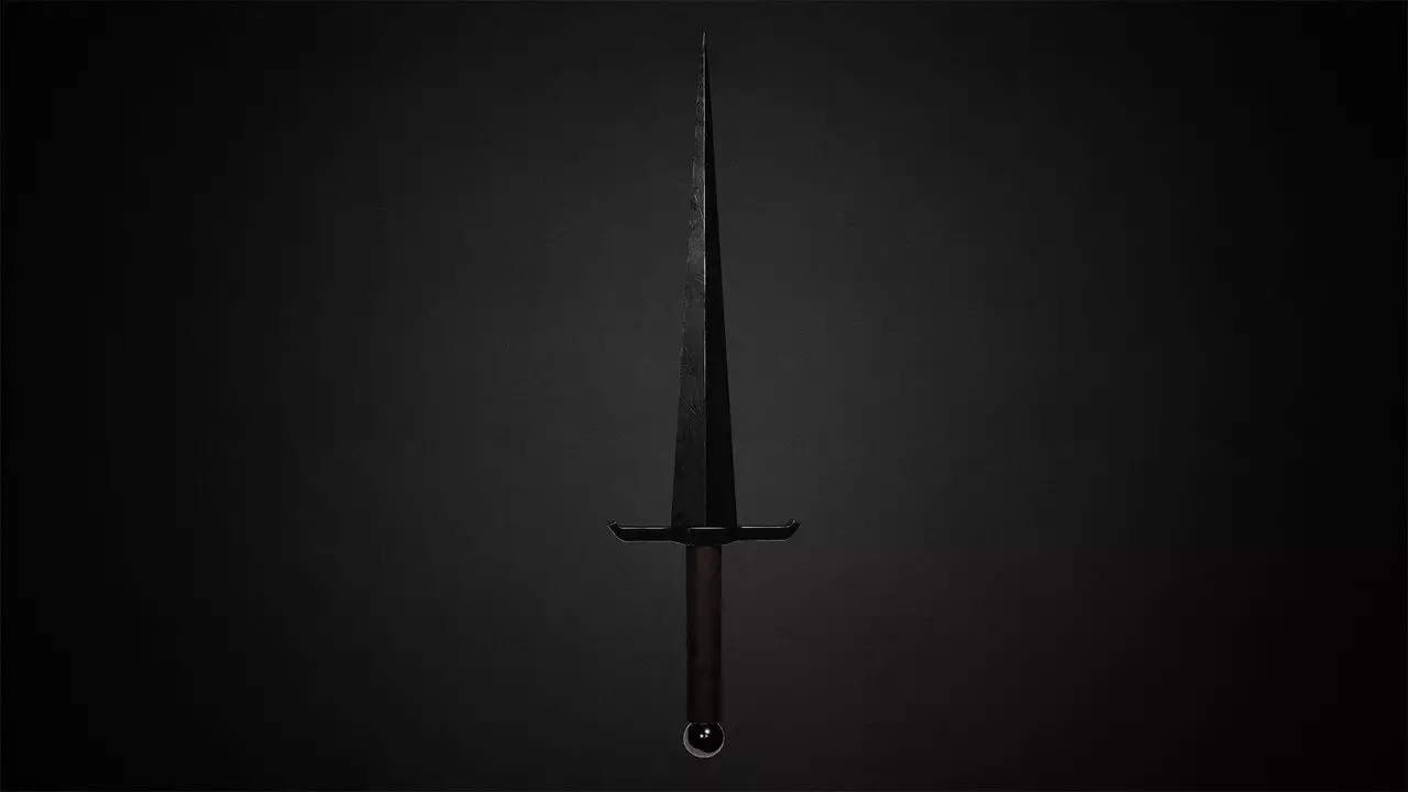 Medieval Knives Low-poly 3D model_4