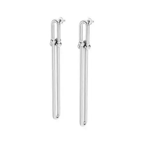 Tiffany Co HardWear Double Long Link Earrings