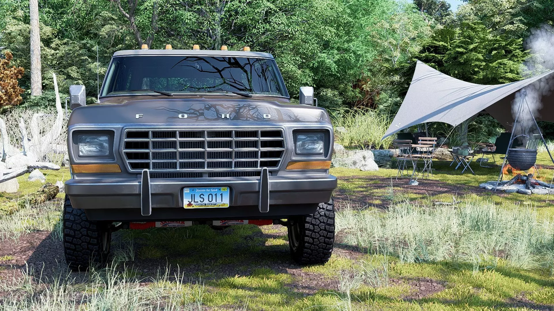 1978 F350 SuperCab with Bed Cap 3D model_33