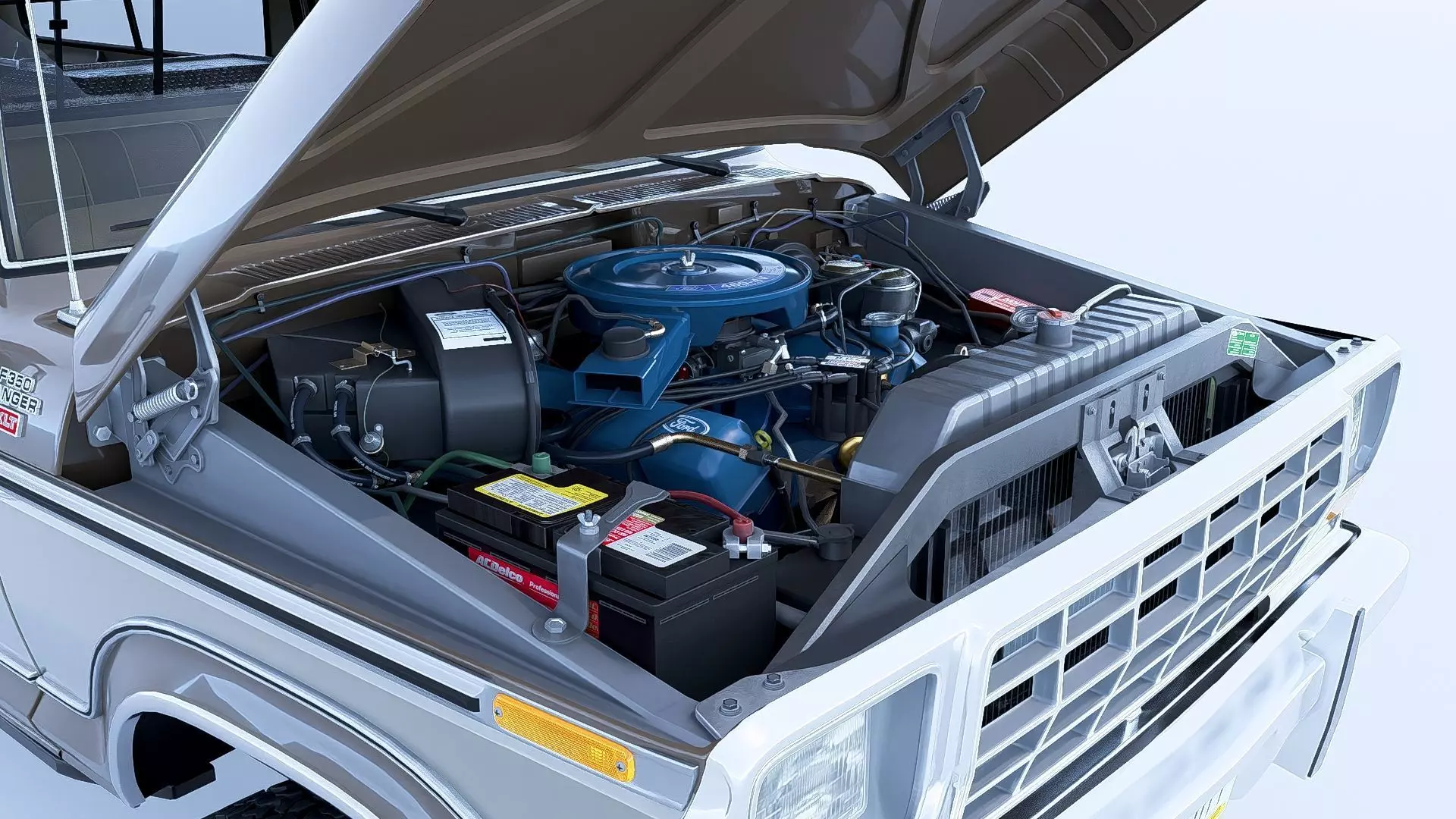 1978 F350 SuperCab with Bed Cap 3D model_24