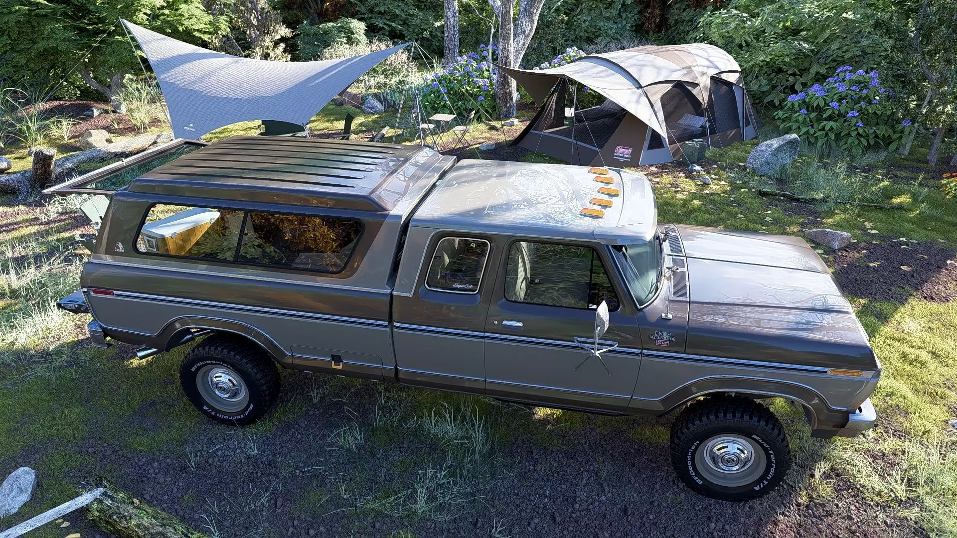 1978 F350 SuperCab with Bed Cap 3D model_42