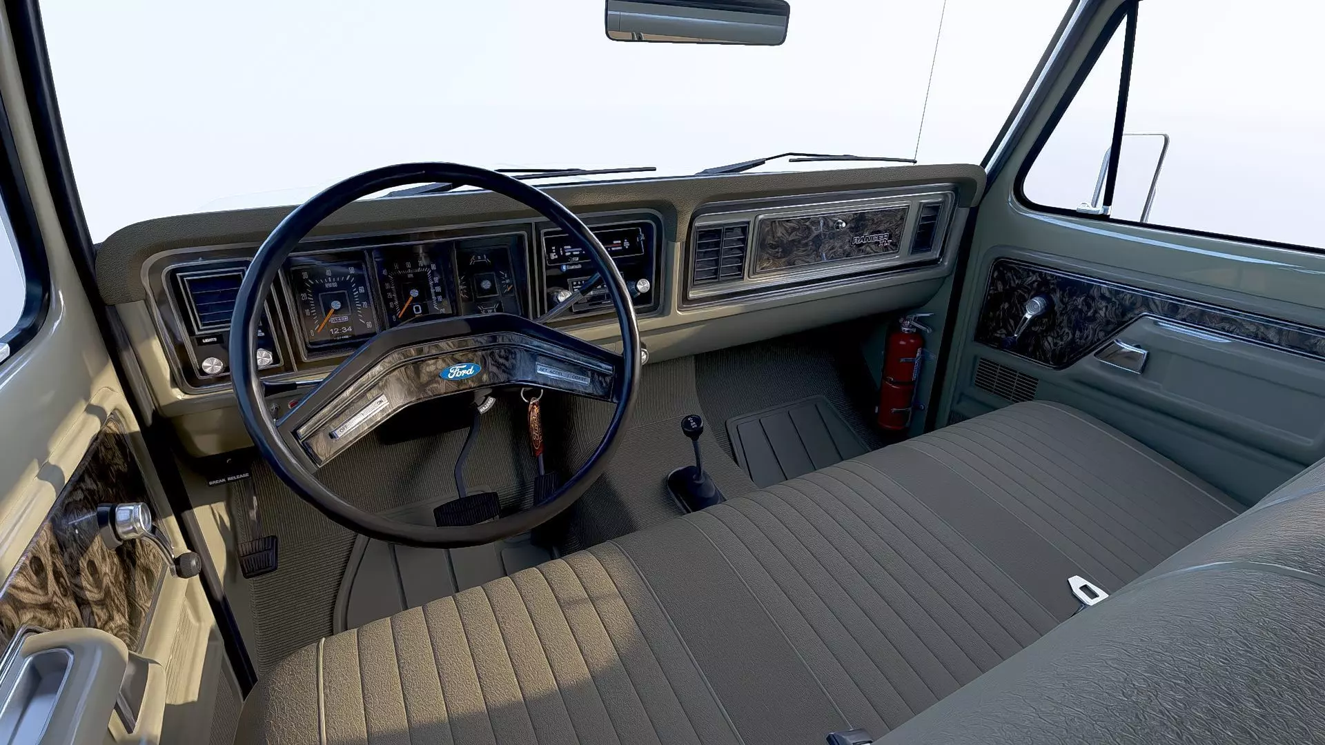 1978 F350 SuperCab with Bed Cap 3D model_17