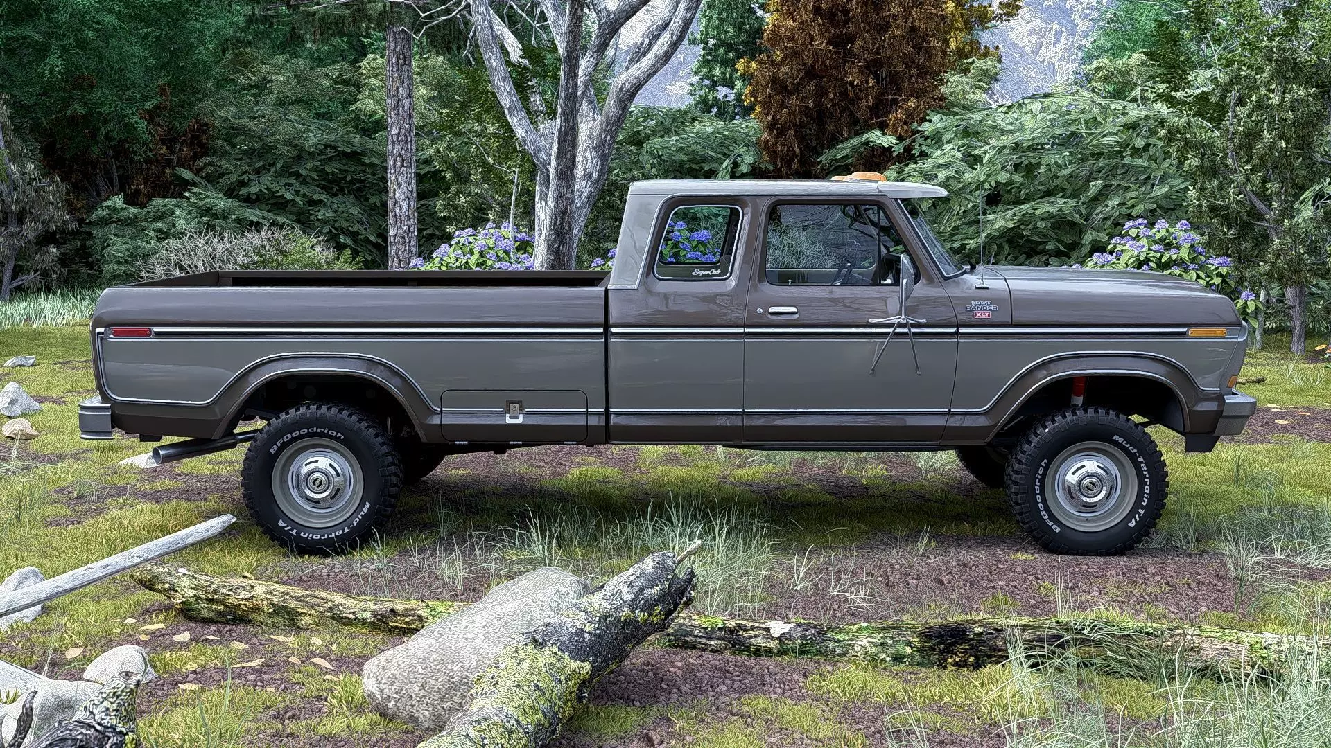 1978 F350 SuperCab with Bed Cap 3D model_35
