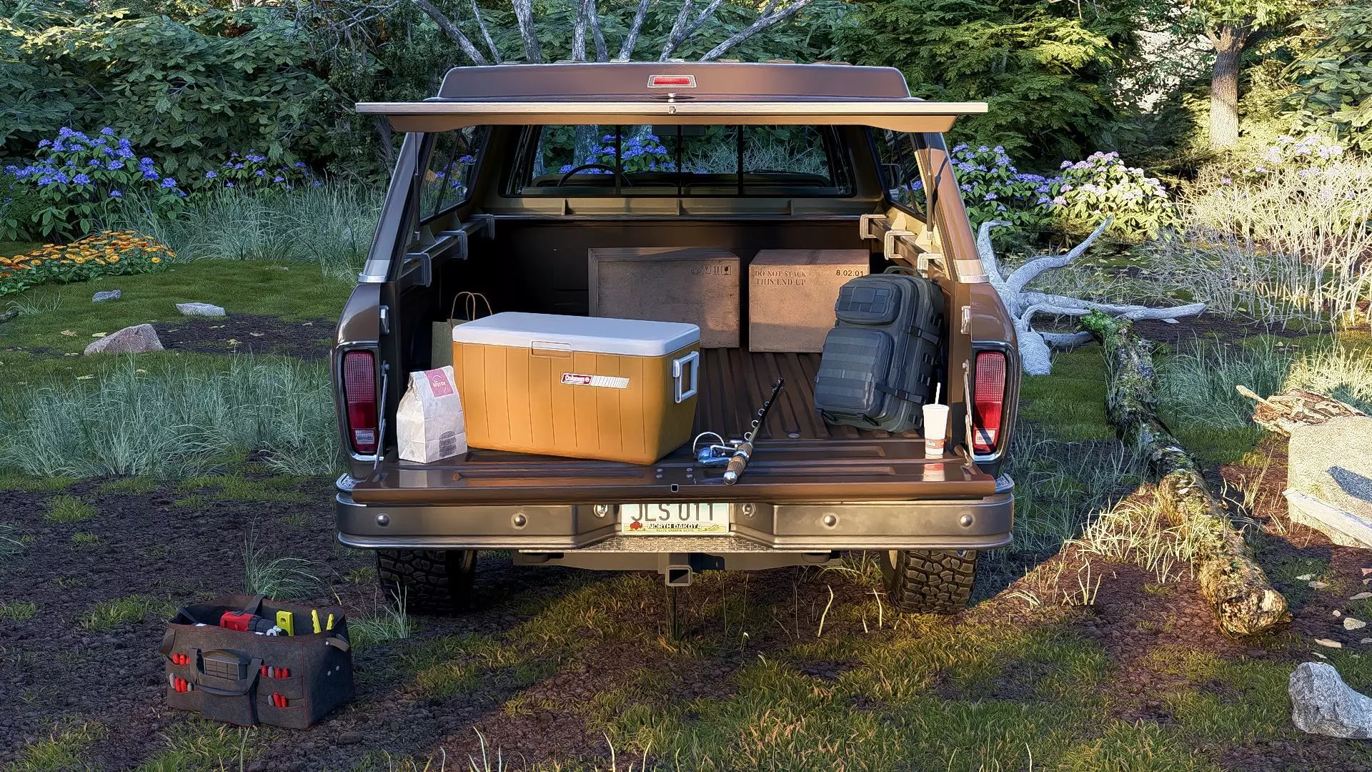 1978 F350 SuperCab with Bed Cap 3D model_40