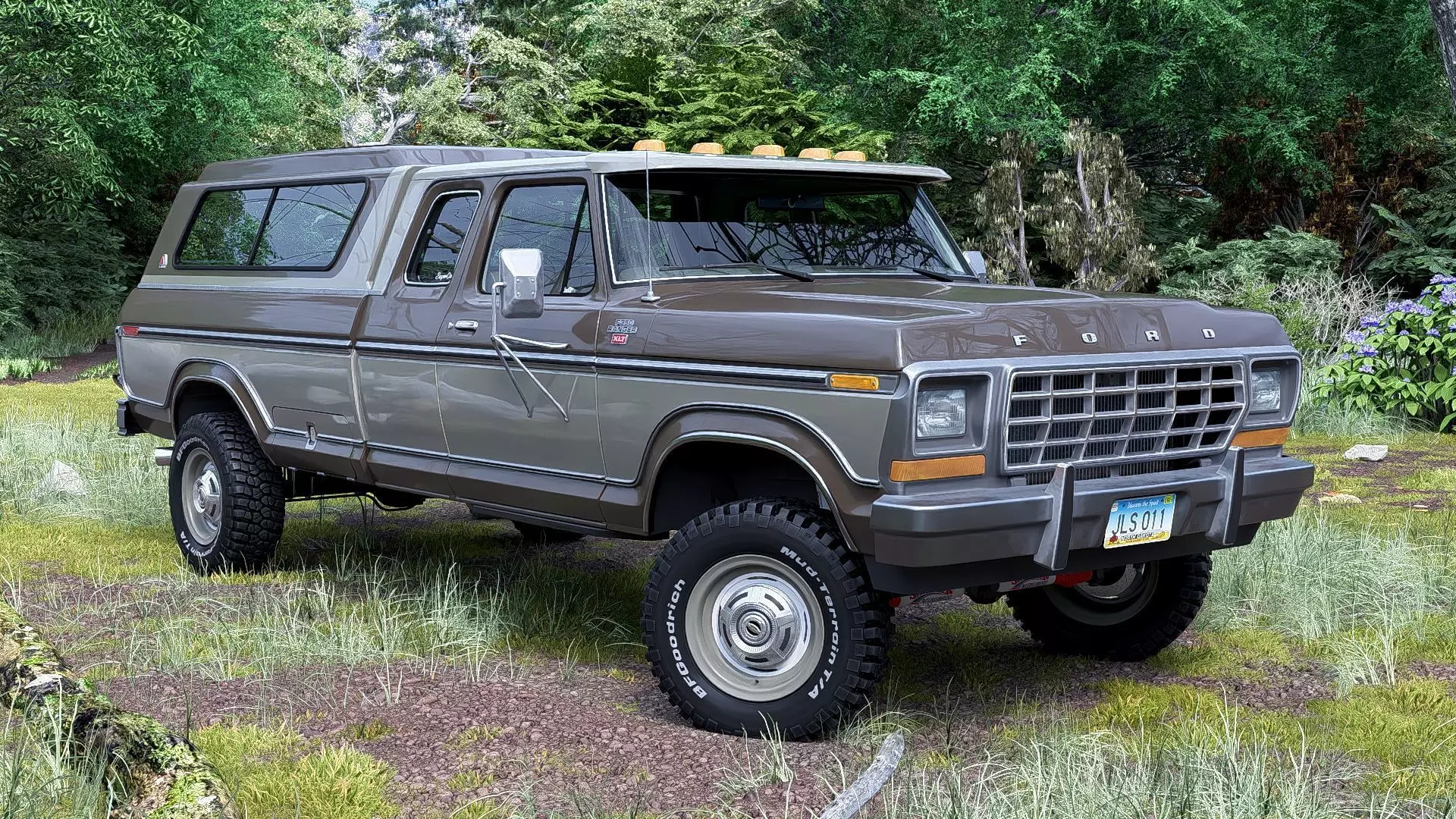 1978 F350 SuperCab with Bed Cap 3D model_31