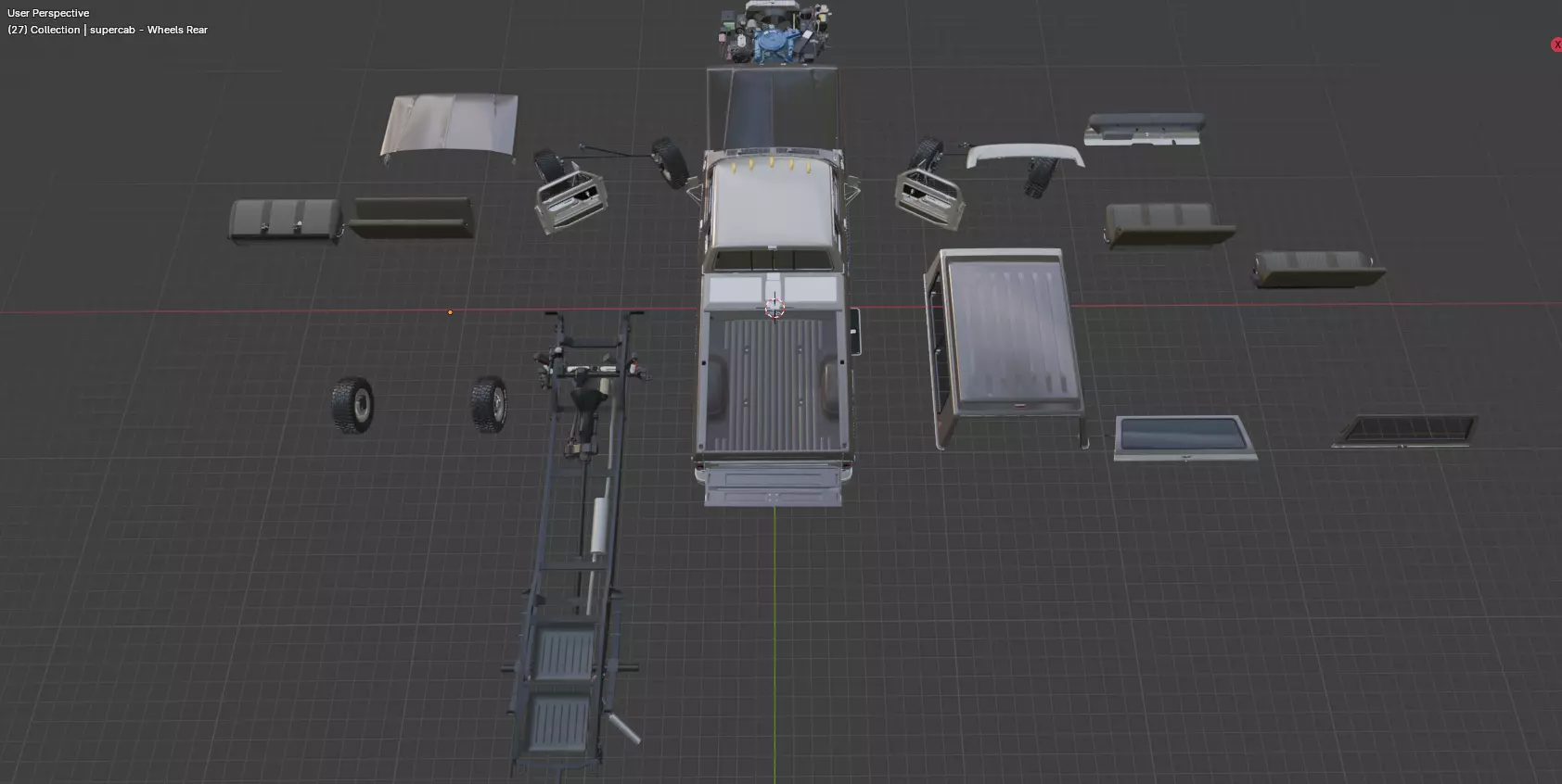 1978 F350 SuperCab with Bed Cap 3D model_67