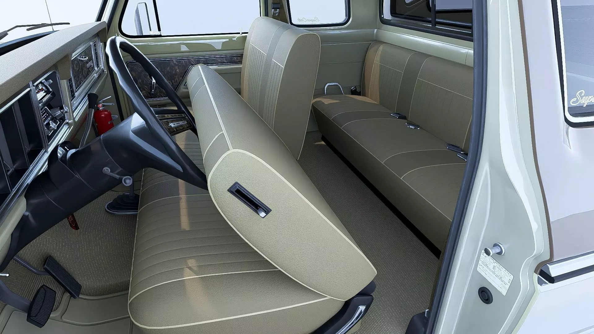 1978 F350 SuperCab with Bed Cap 3D model_16