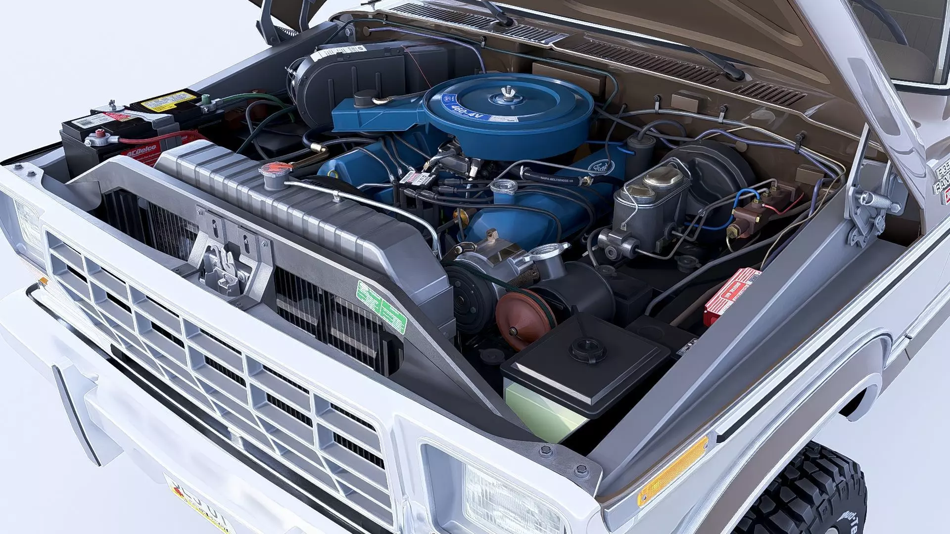 1978 F350 SuperCab with Bed Cap 3D model_26