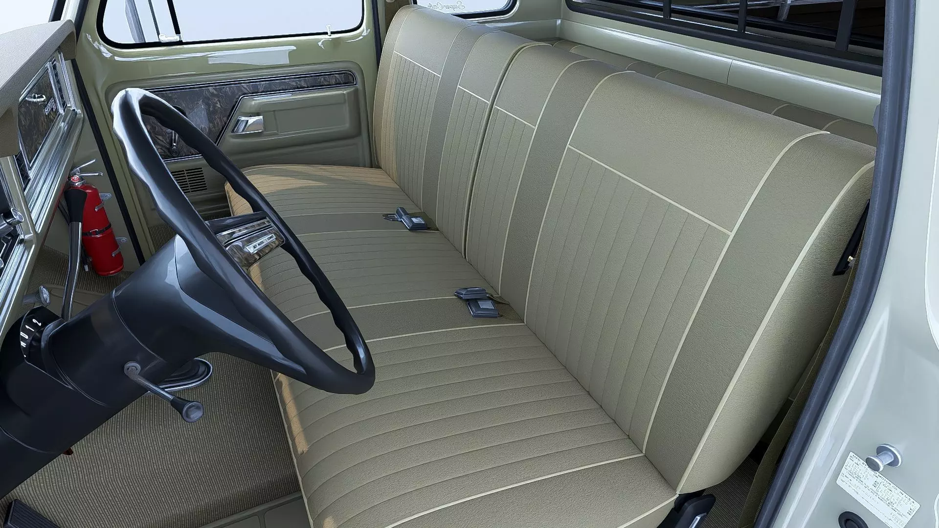 1978 F350 SuperCab with Bed Cap 3D model_15