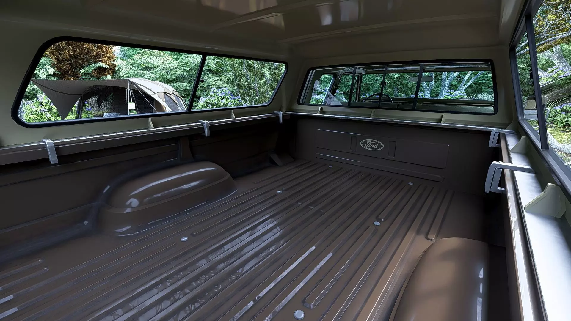 1978 F350 SuperCab with Bed Cap 3D model_49