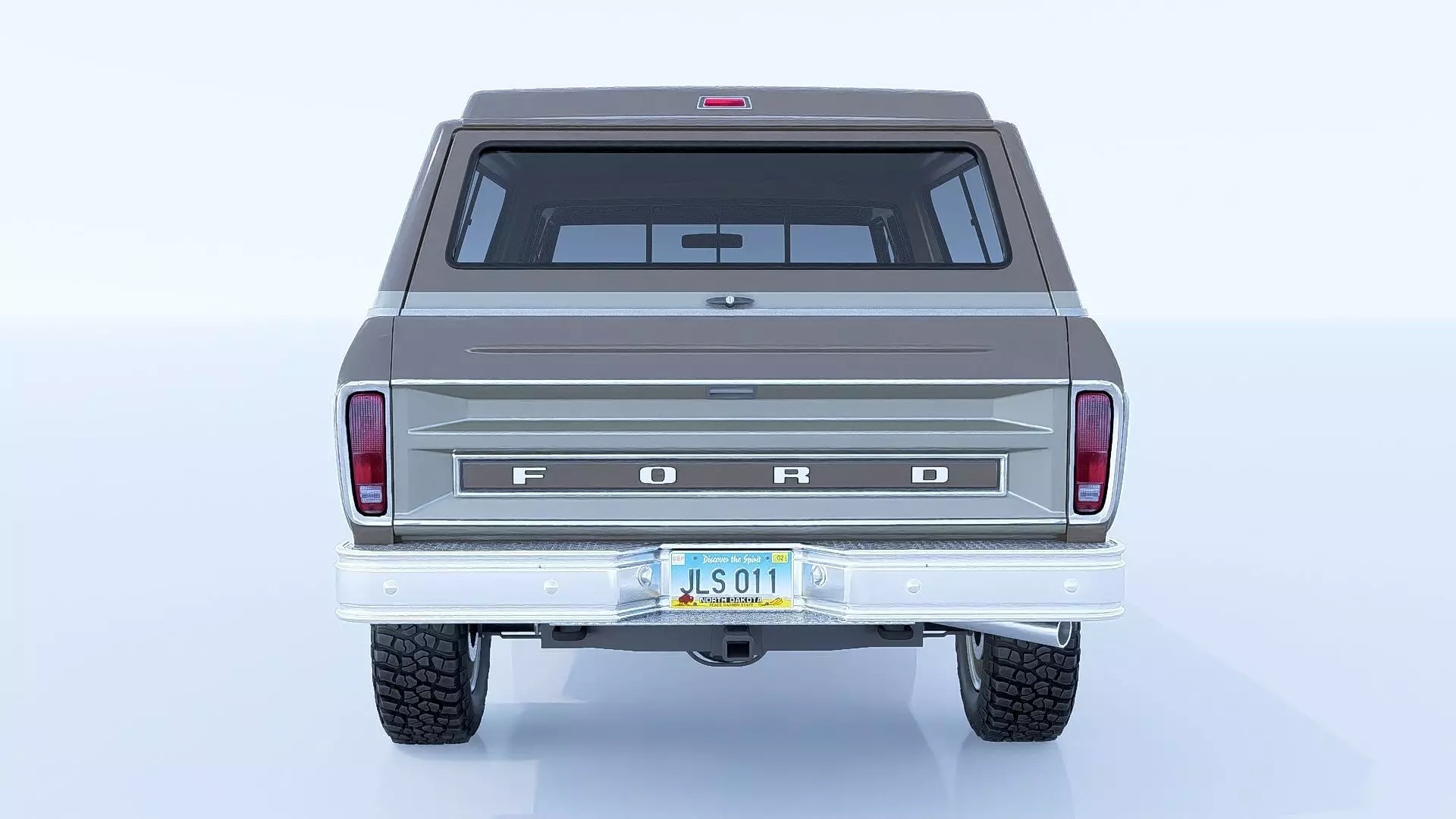 1978 F350 SuperCab with Bed Cap 3D model_9