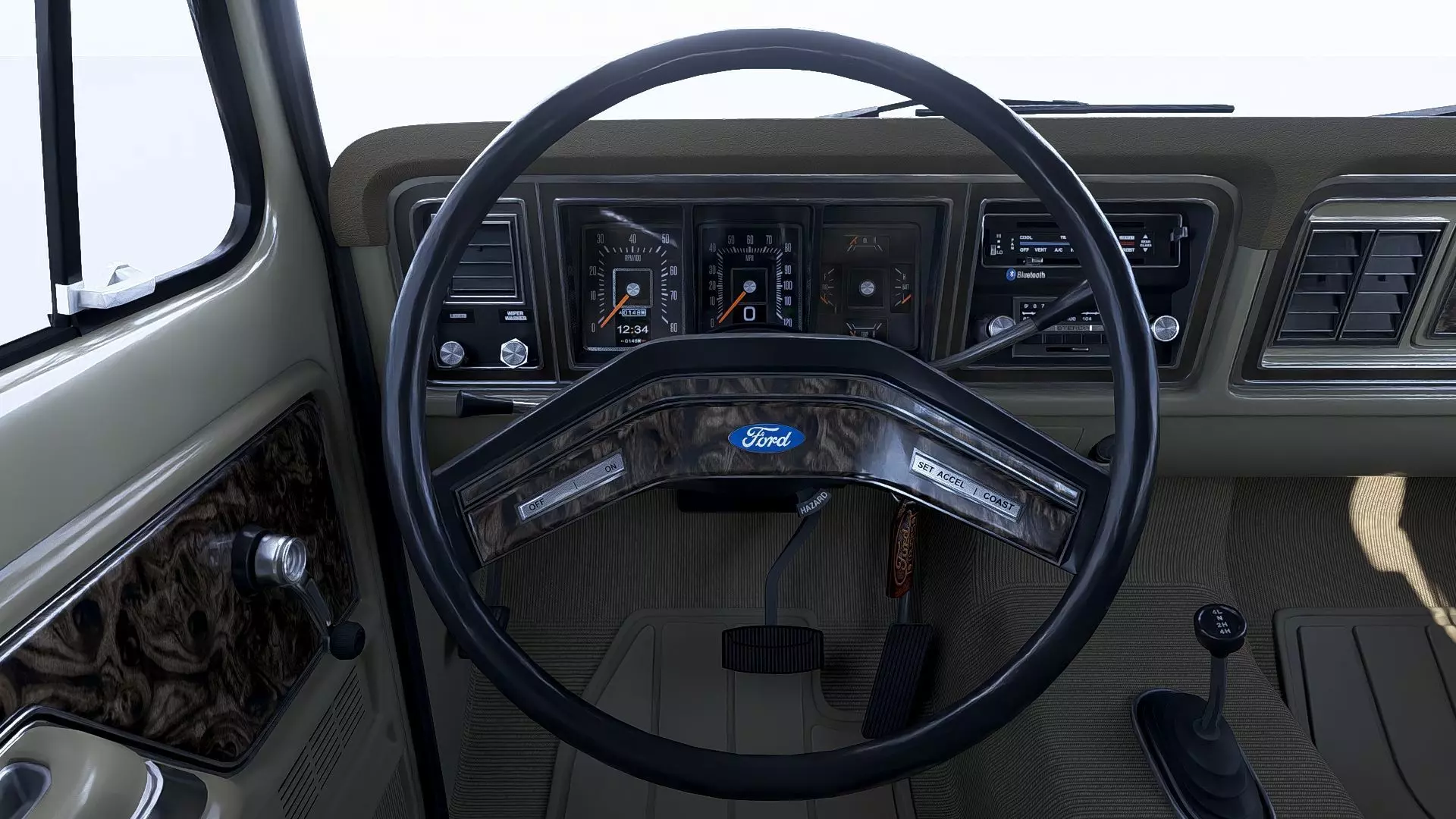 1978 F350 SuperCab with Bed Cap 3D model_19