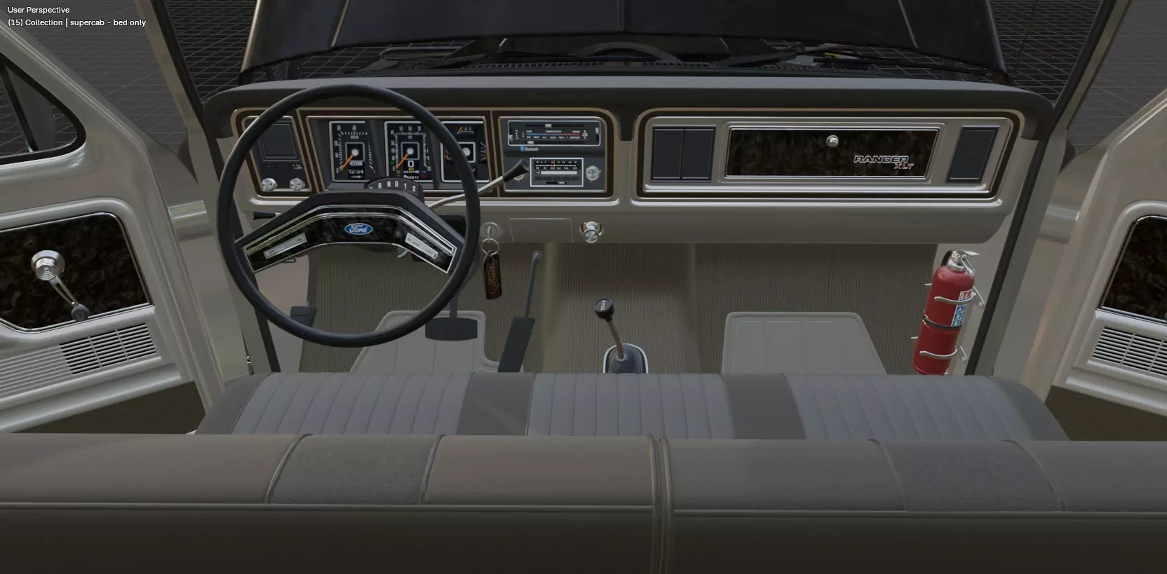 1978 F350 SuperCab with Bed Cap 3D model_60