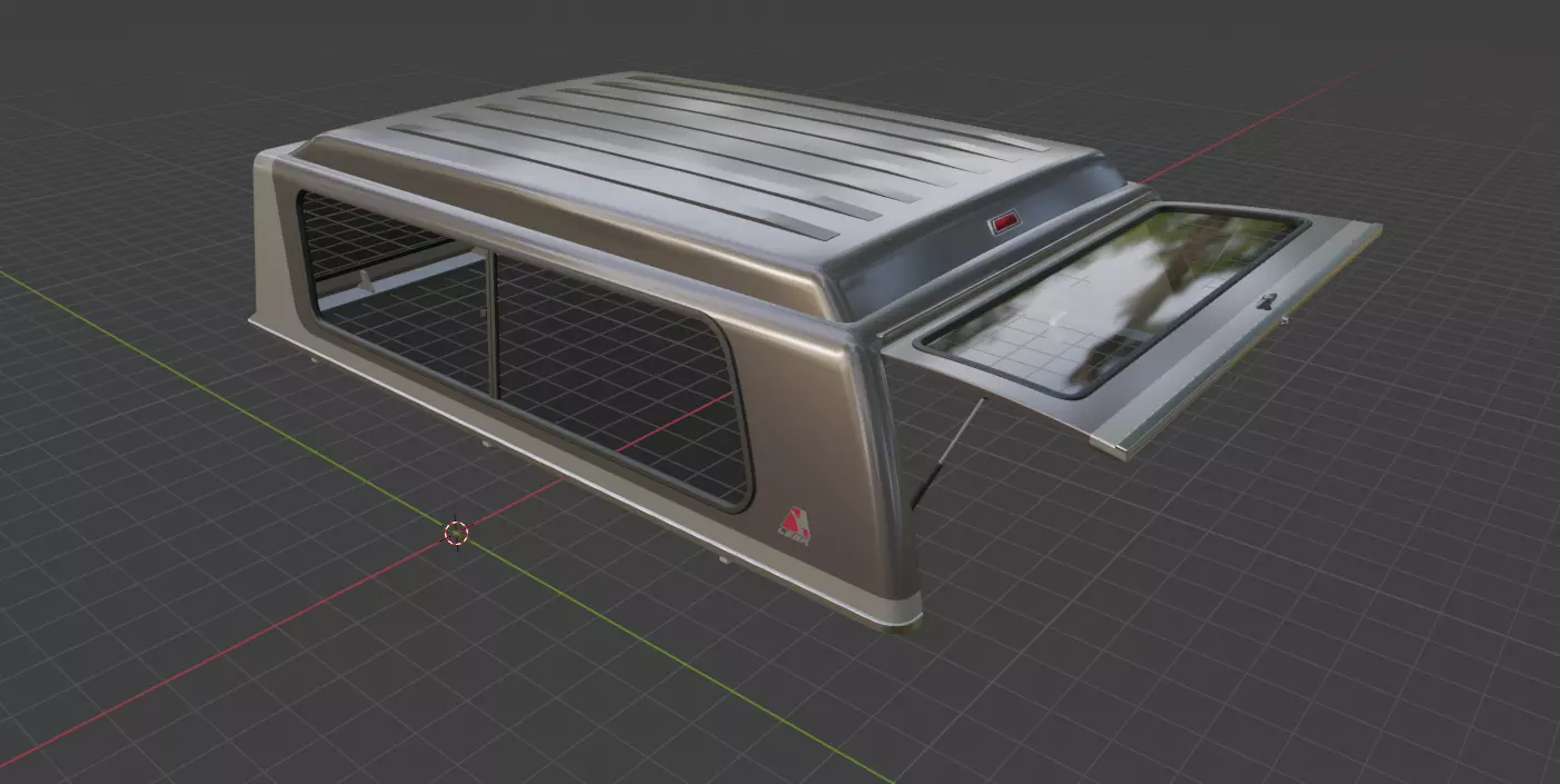 1978 F350 SuperCab with Bed Cap 3D model_65
