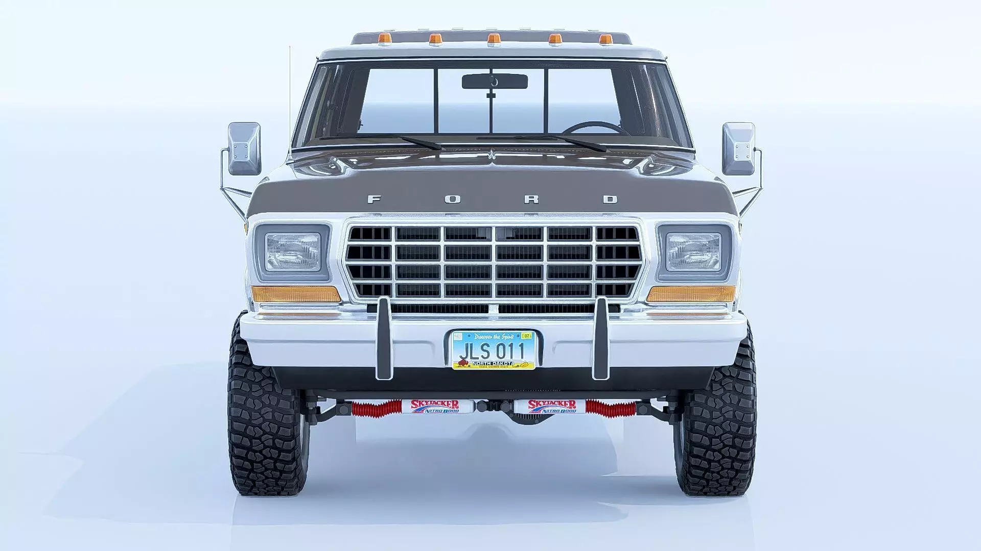 1978 F350 SuperCab with Bed Cap 3D model_10