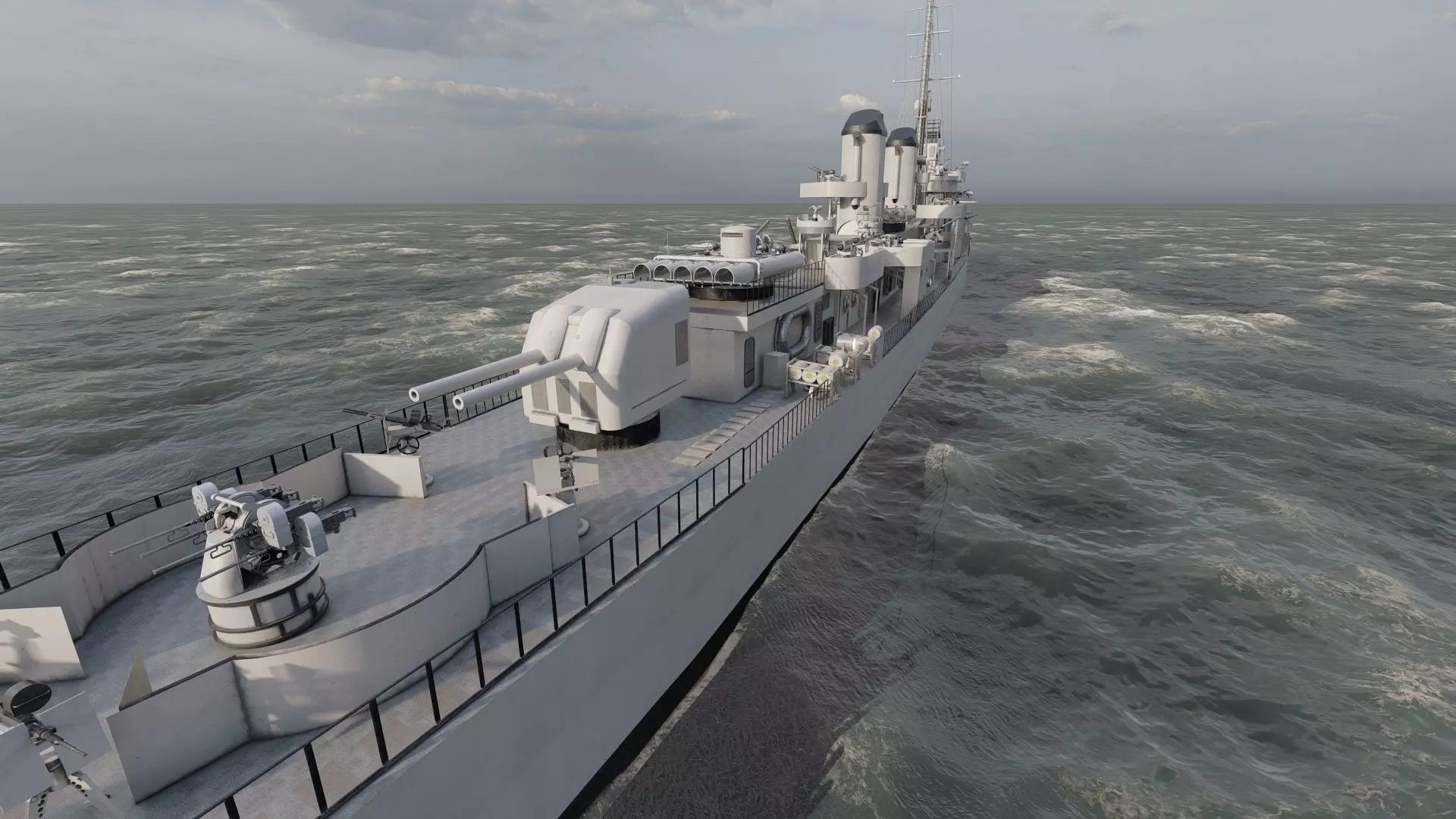 WW2 US NAVY HEAVY CRUISER   3D model_16