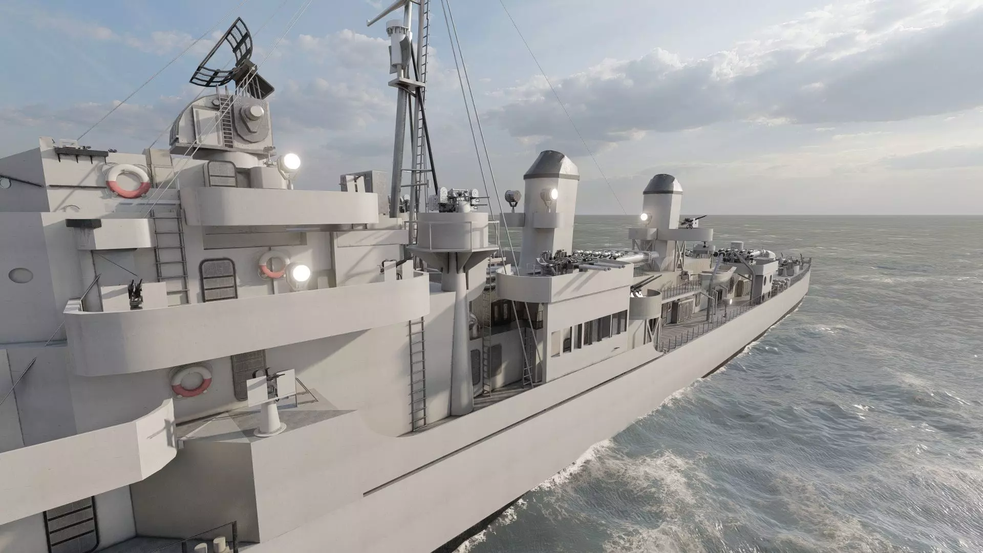 WW2 US NAVY HEAVY CRUISER   3D model_10