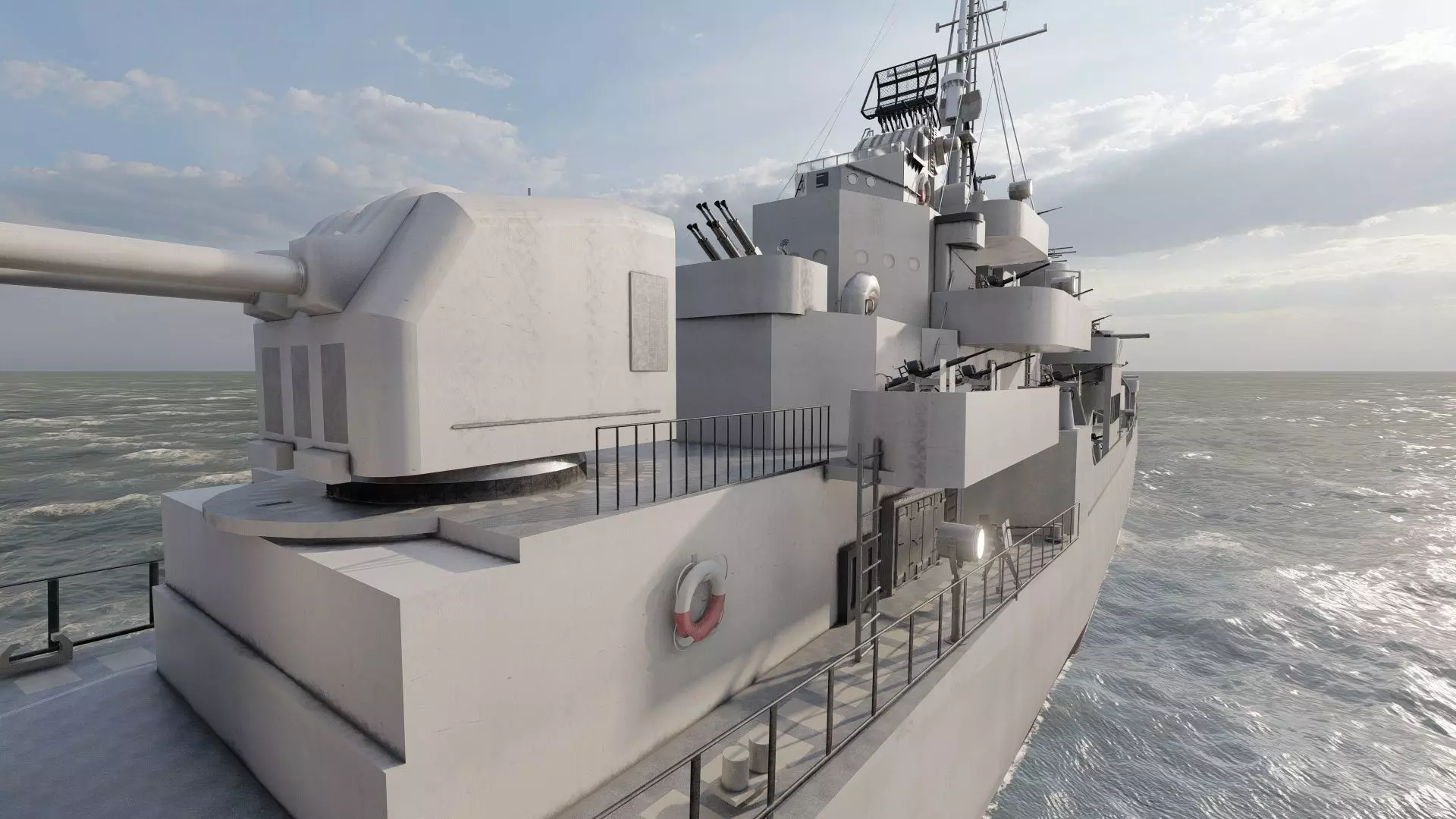 WW2 US NAVY HEAVY CRUISER   3D model_20