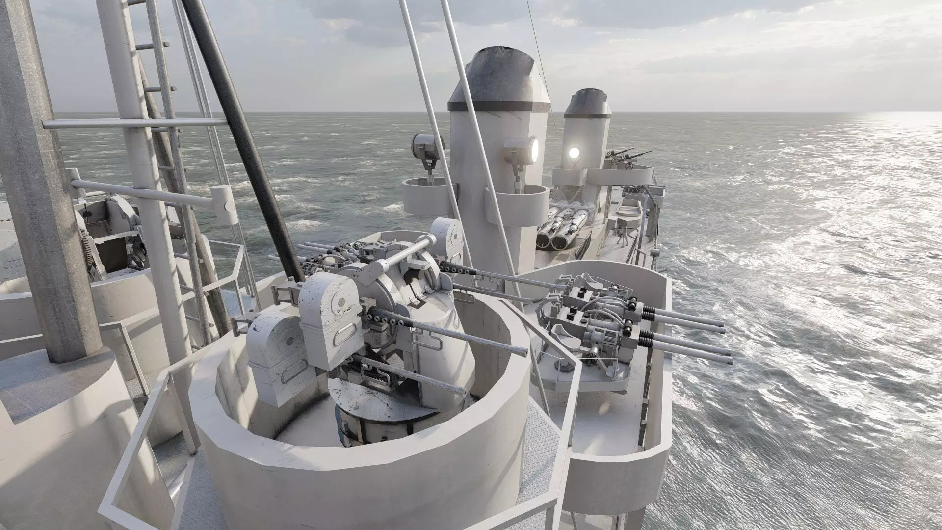 WW2 US NAVY HEAVY CRUISER   3D model_31