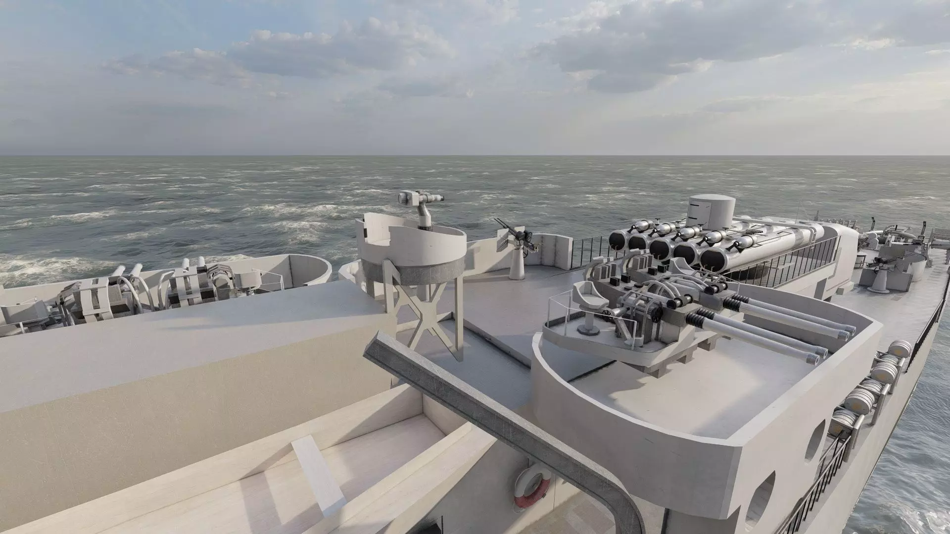 WW2 US NAVY HEAVY CRUISER   3D model_35