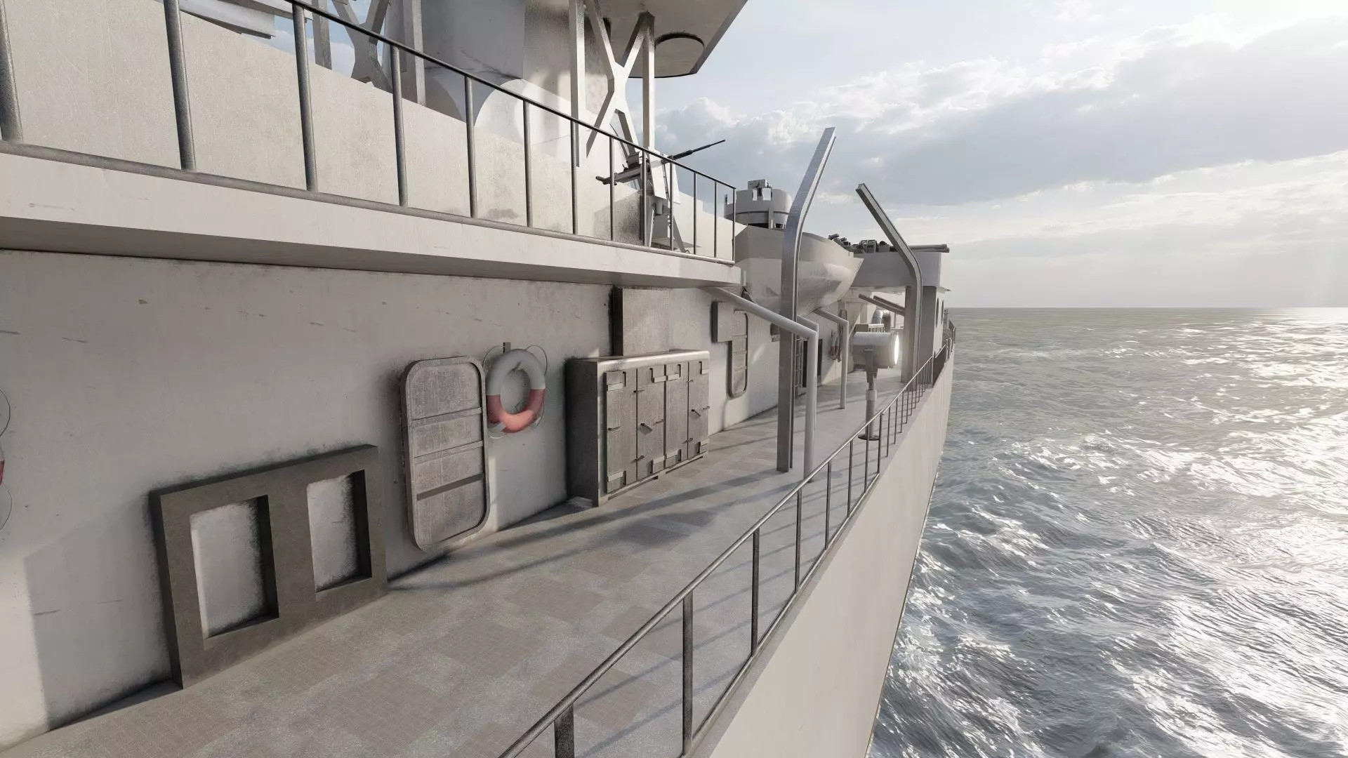 WW2 US NAVY HEAVY CRUISER   3D model_34