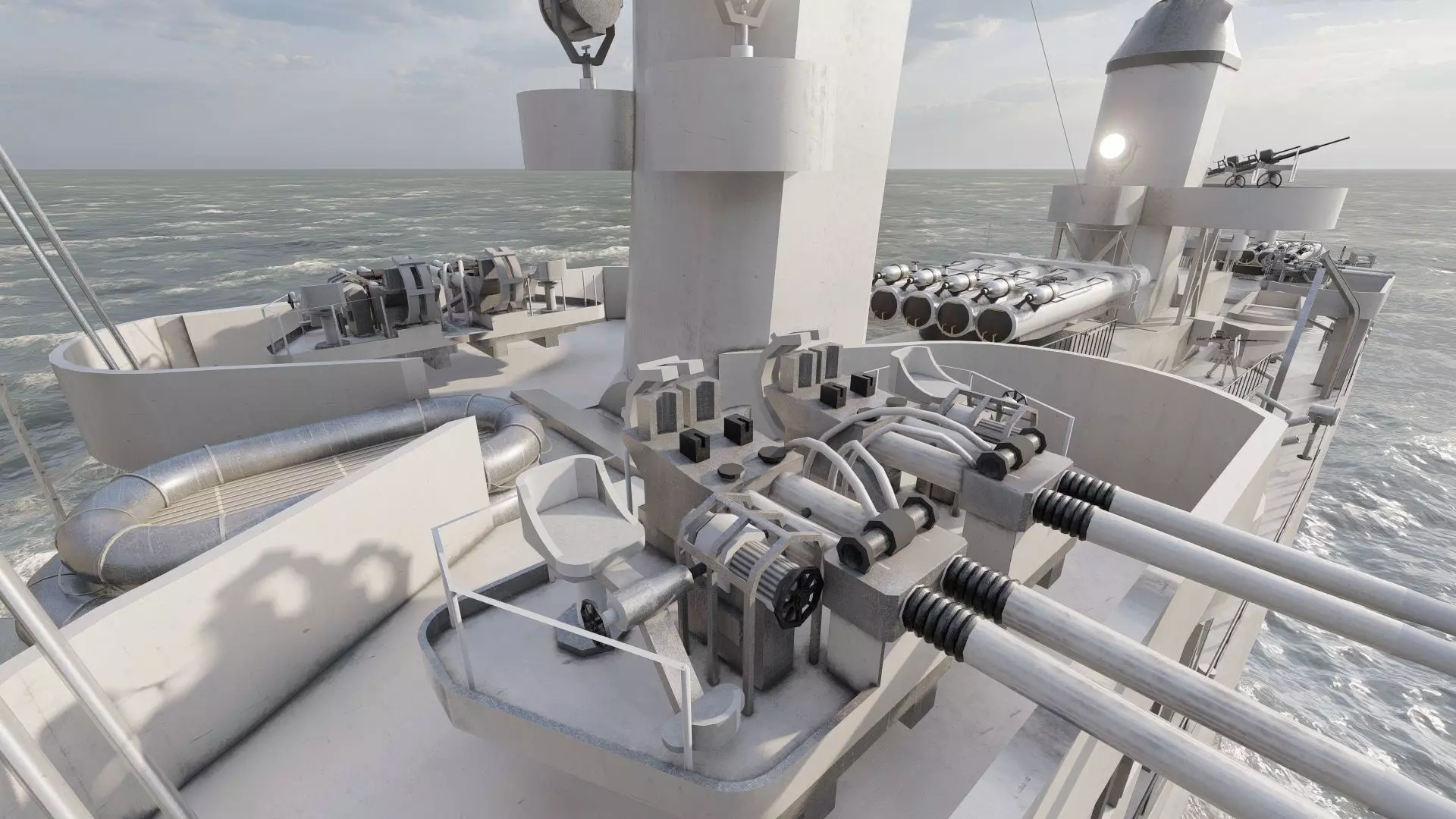 WW2 US NAVY HEAVY CRUISER   3D model_26