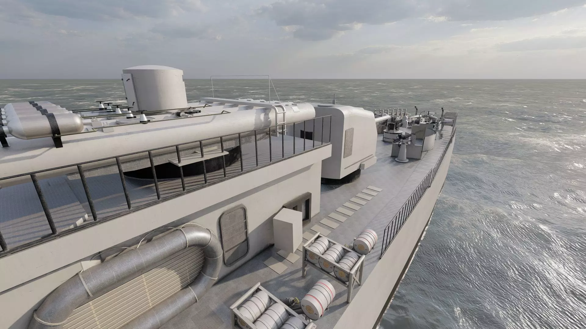 WW2 US NAVY HEAVY CRUISER   3D model_36