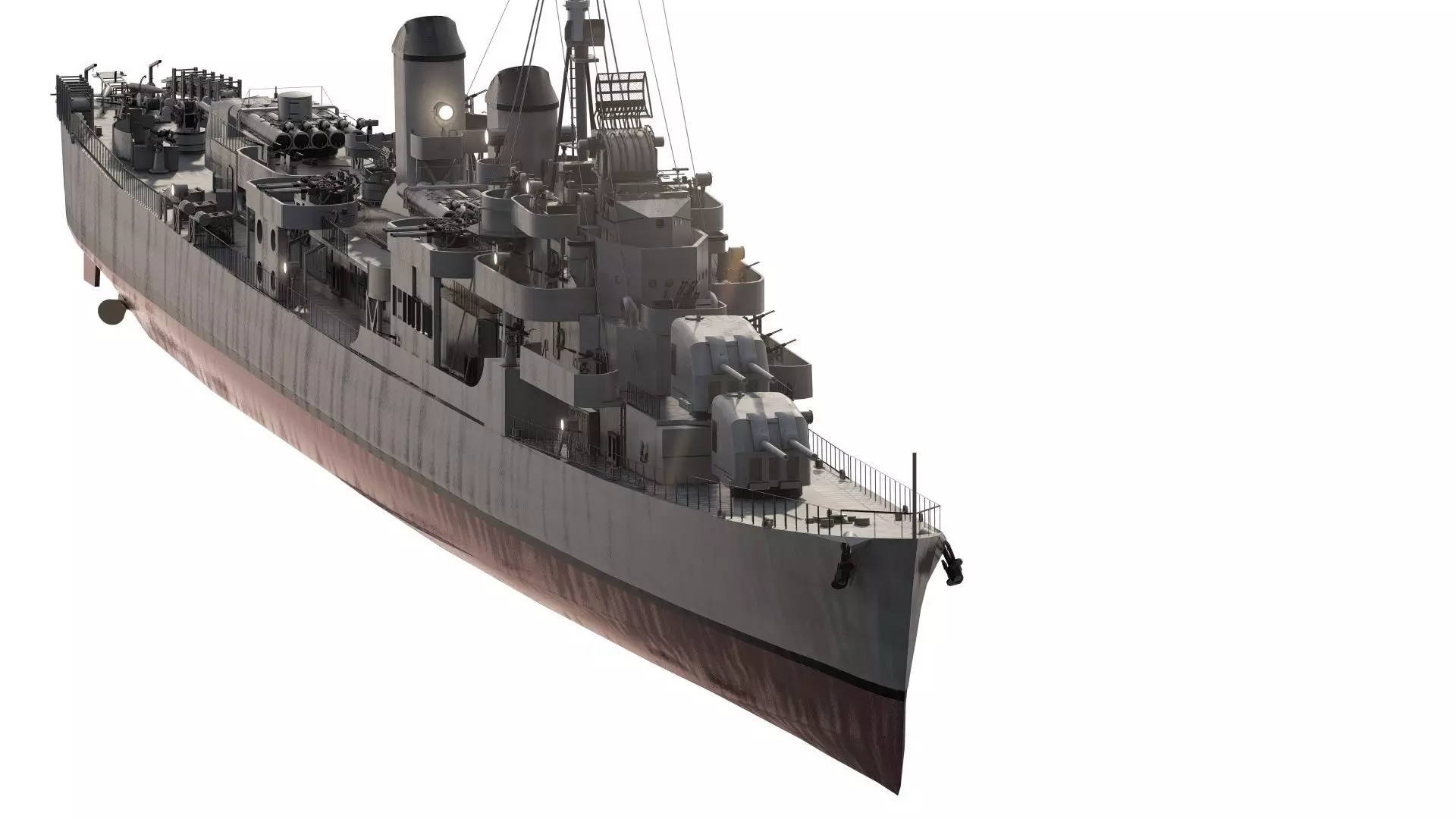 WW2 US NAVY HEAVY CRUISER   3D model_2