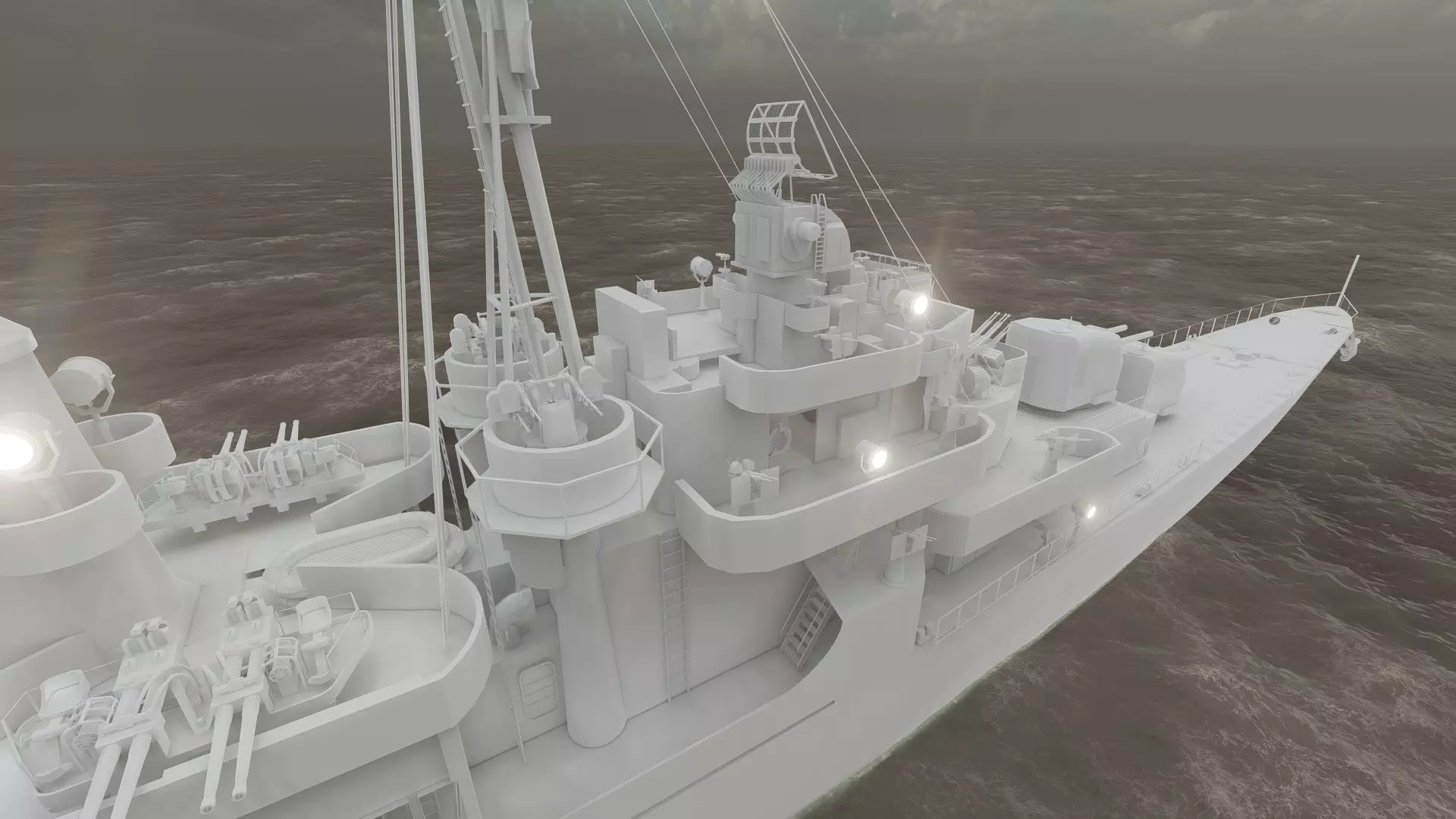 WW2 US NAVY HEAVY CRUISER   3D model_44