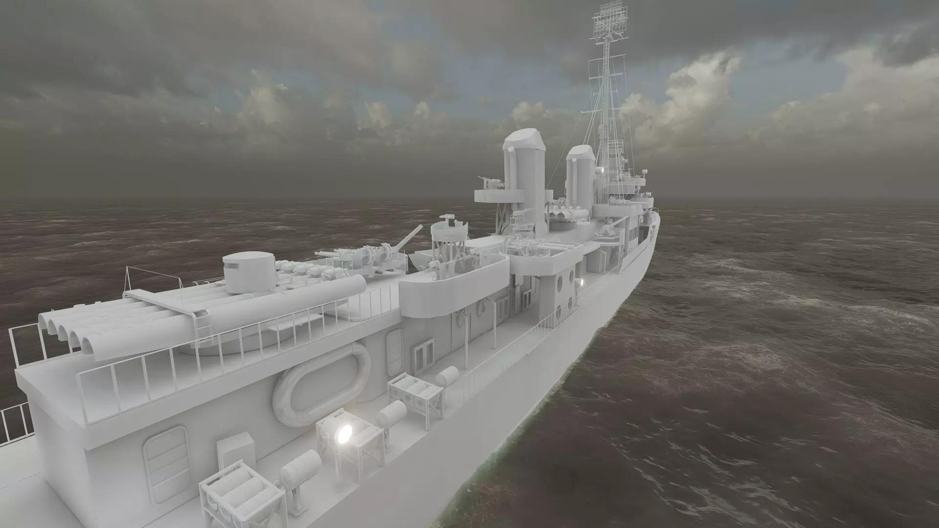 WW2 US NAVY HEAVY CRUISER   3D model_42