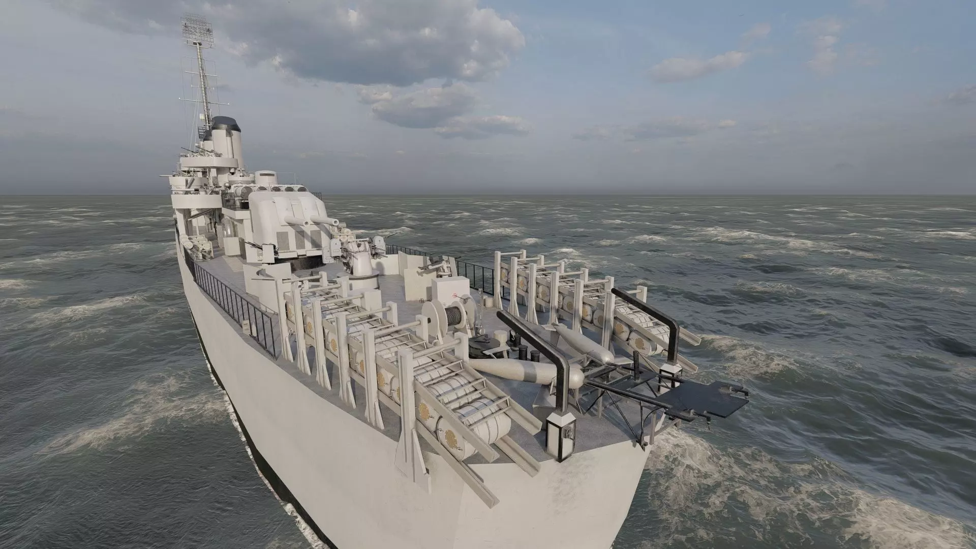 WW2 US NAVY HEAVY CRUISER   3D model_15